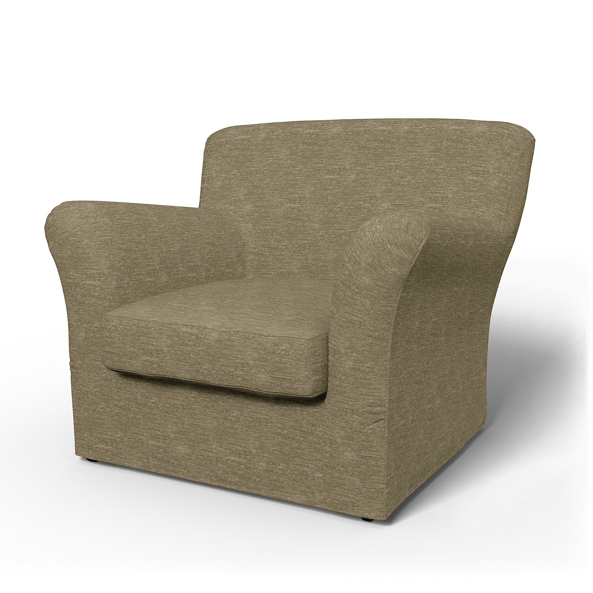 IKEA - Tomelilla Low Back Armchair Cover (Small), Beige, Velvet - Bemz