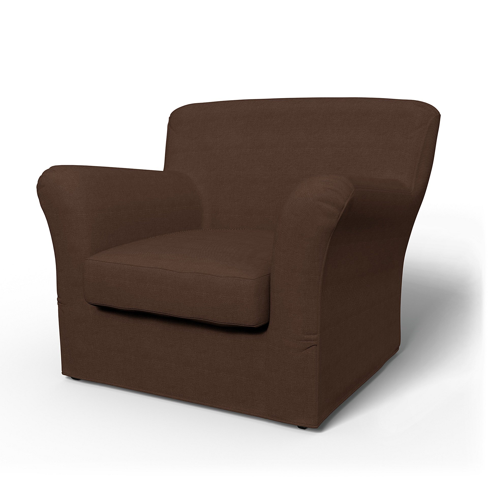 IKEA - Tomelilla Low Back Armchair Cover (Small), Chocolate, Linen - Bemz