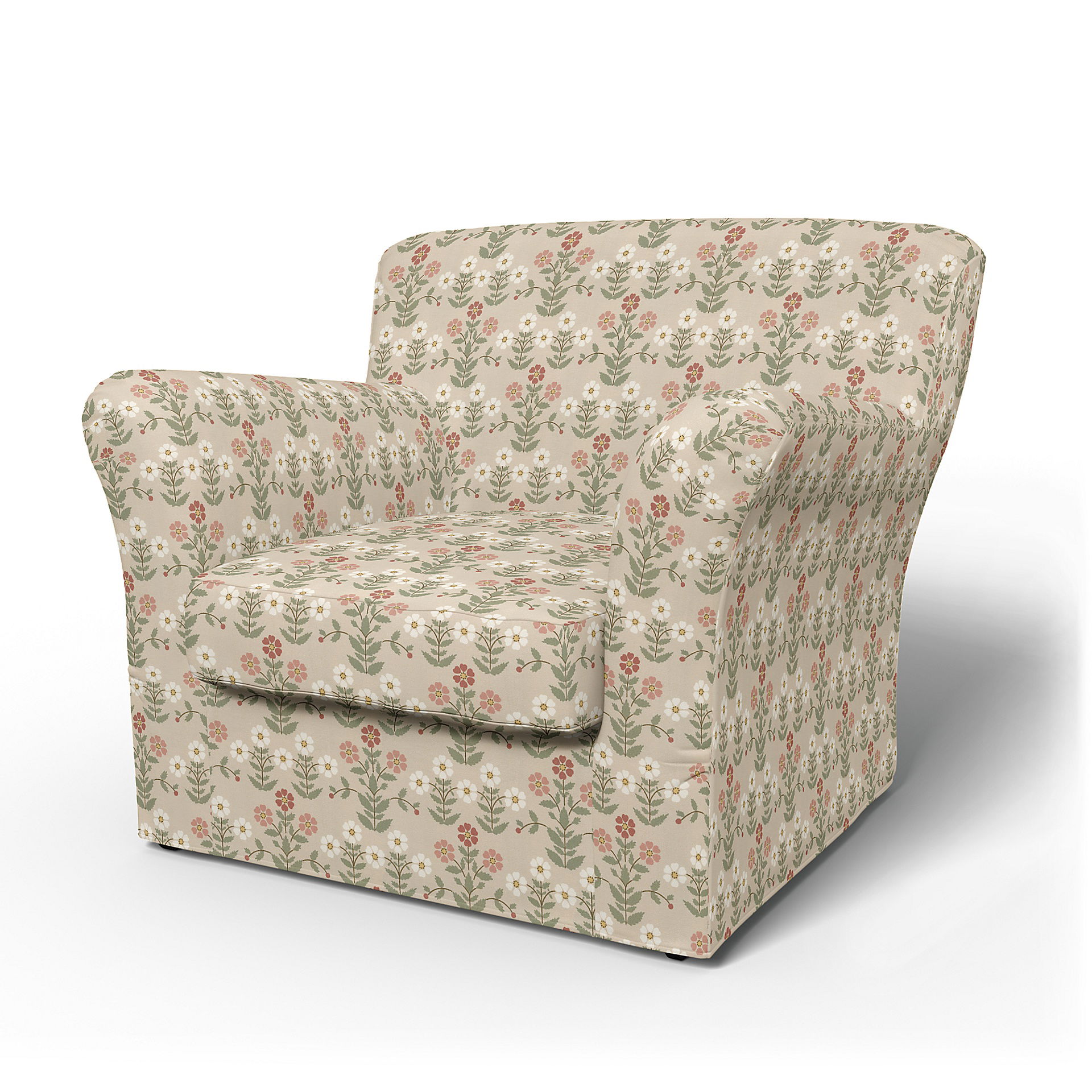 IKEA - Tomelilla Low Back Armchair Cover (Small), Pink Sippor, BEMZ x BORÅSTAPETER COLLECTION - Bemz