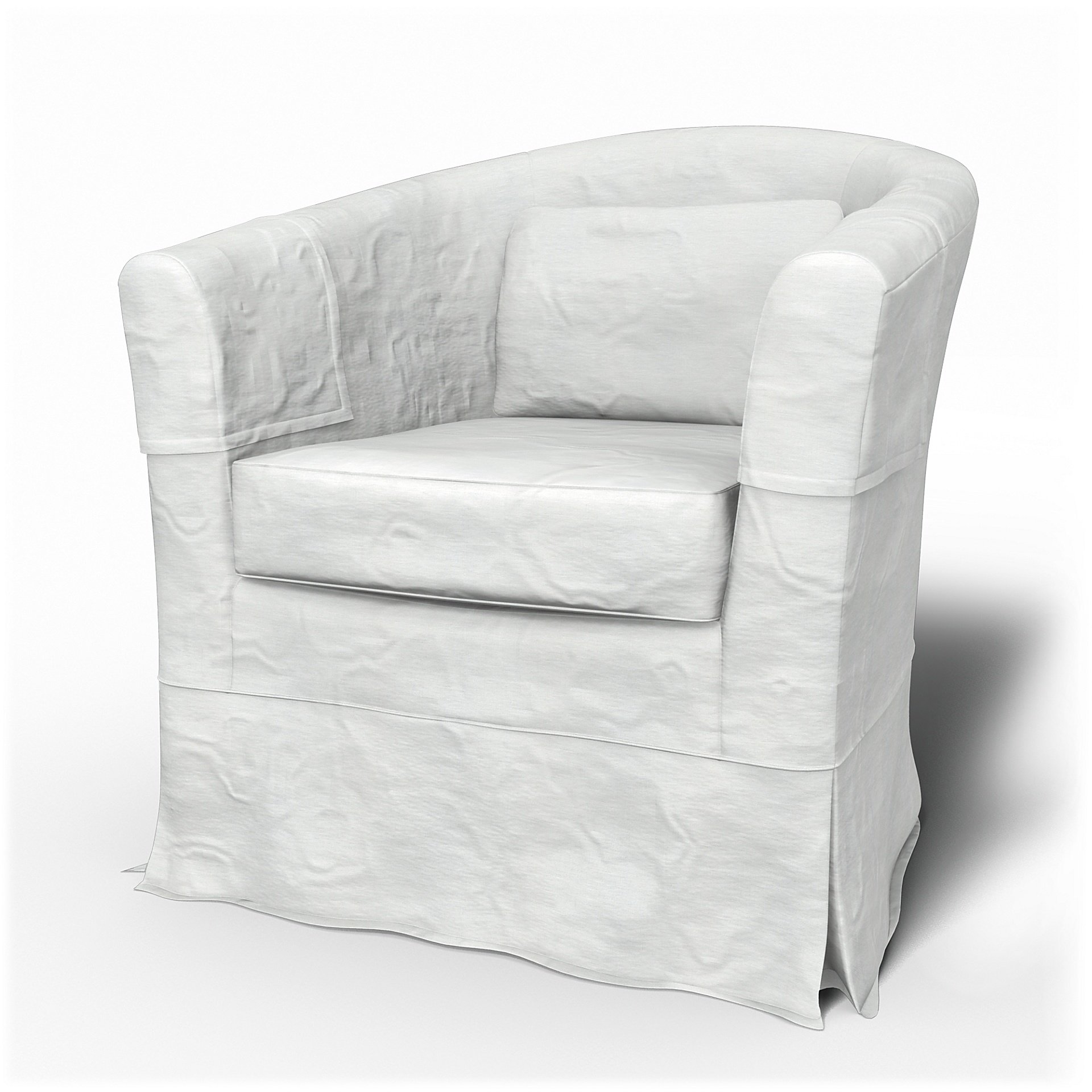 IKEA - Tullsta Armchair Cover, White, Linen - Bemz