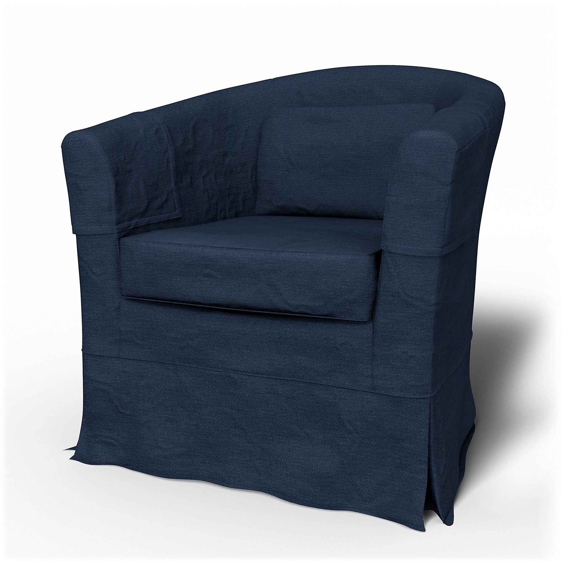 IKEA - Tullsta Armchair Cover, Navy Blue, Linen - Bemz