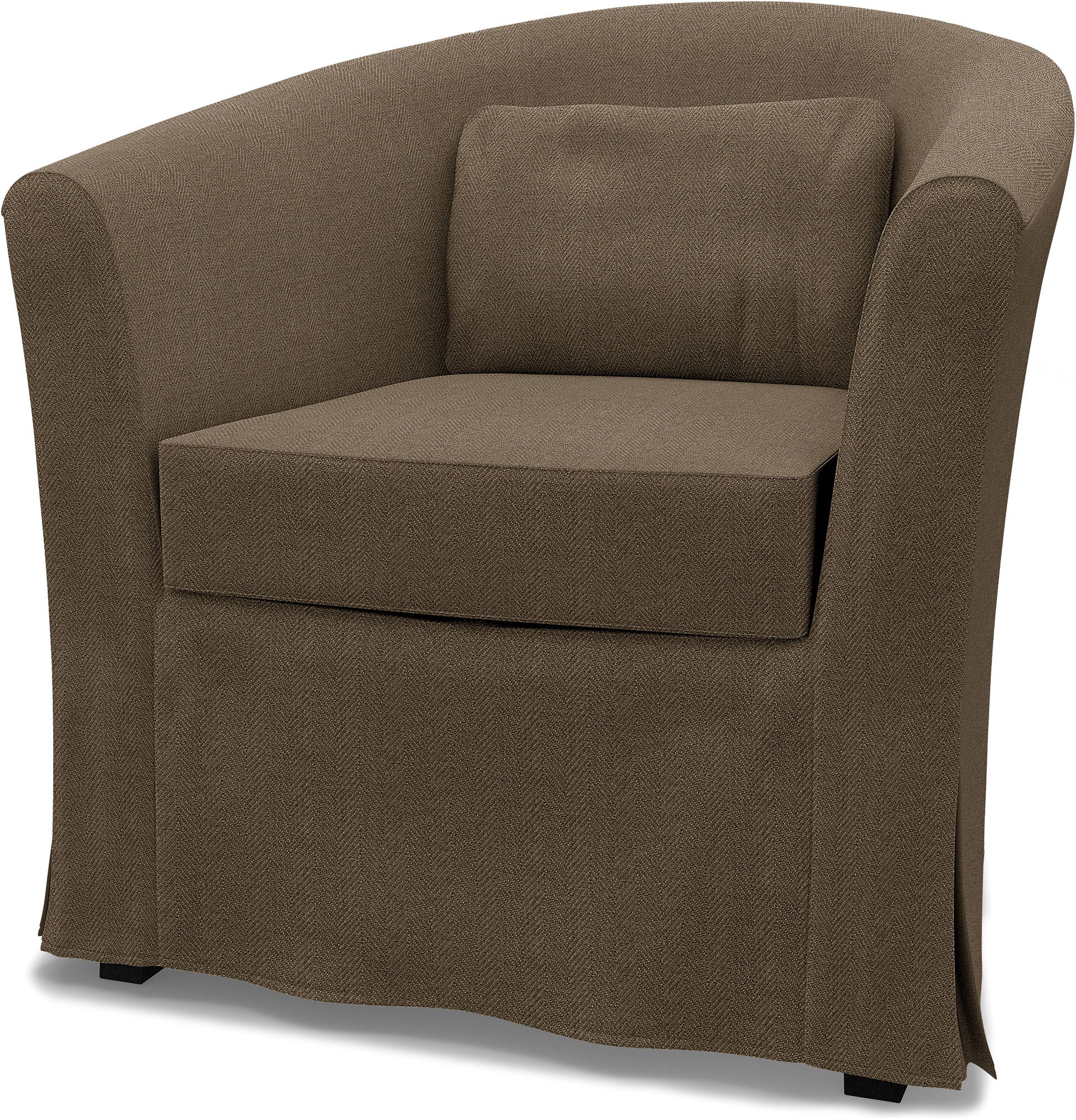 IKEA - Tullsta Armchair Cover, Dark Taupe, Bouclé & Texture - Bemz
