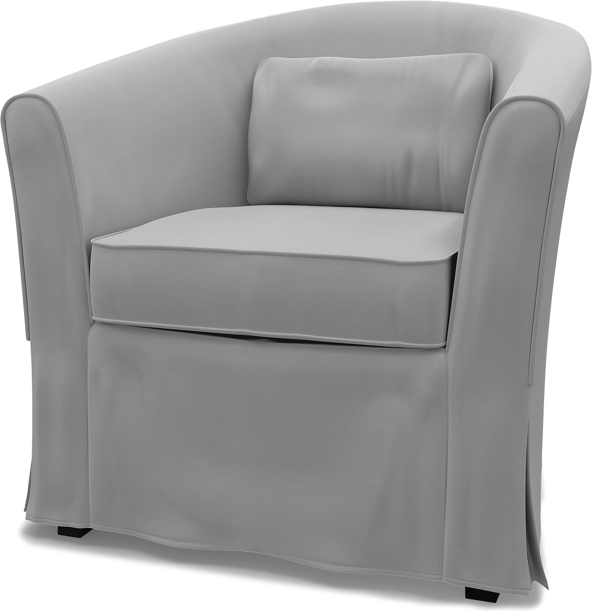IKEA - Tullsta Armchair Cover, Silver Grey, Cotton - Bemz