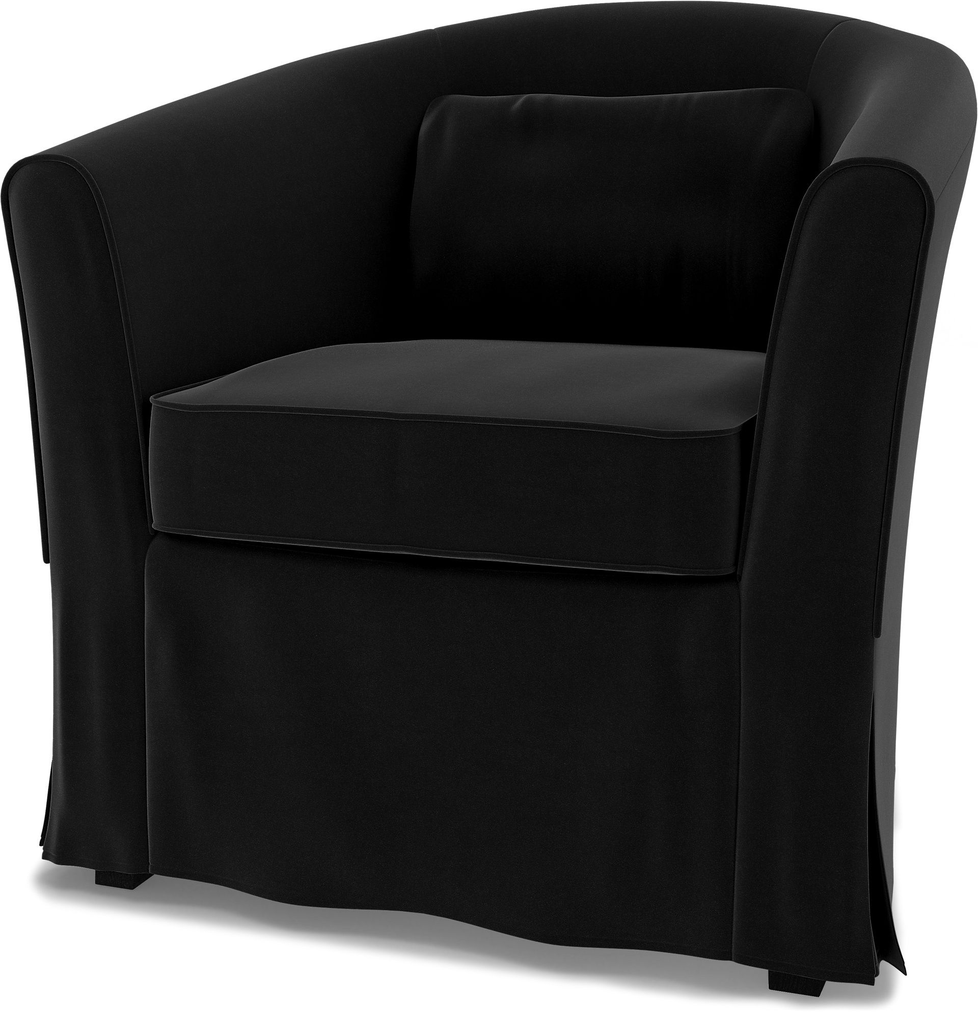 IKEA - Tullsta Armchair Cover, Black, Velvet - Bemz