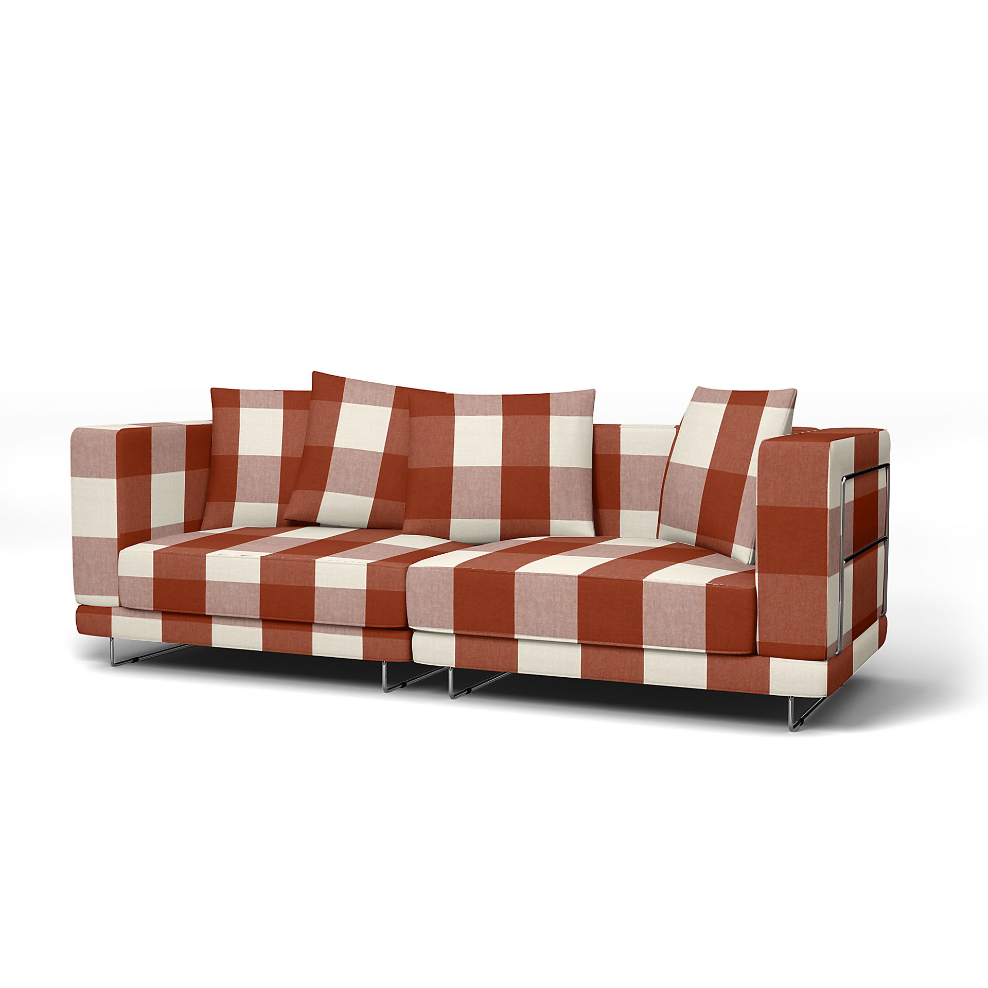 IKEA - Tylösand 3 Seater Sofa Cover, Terracotta, Linen - Bemz