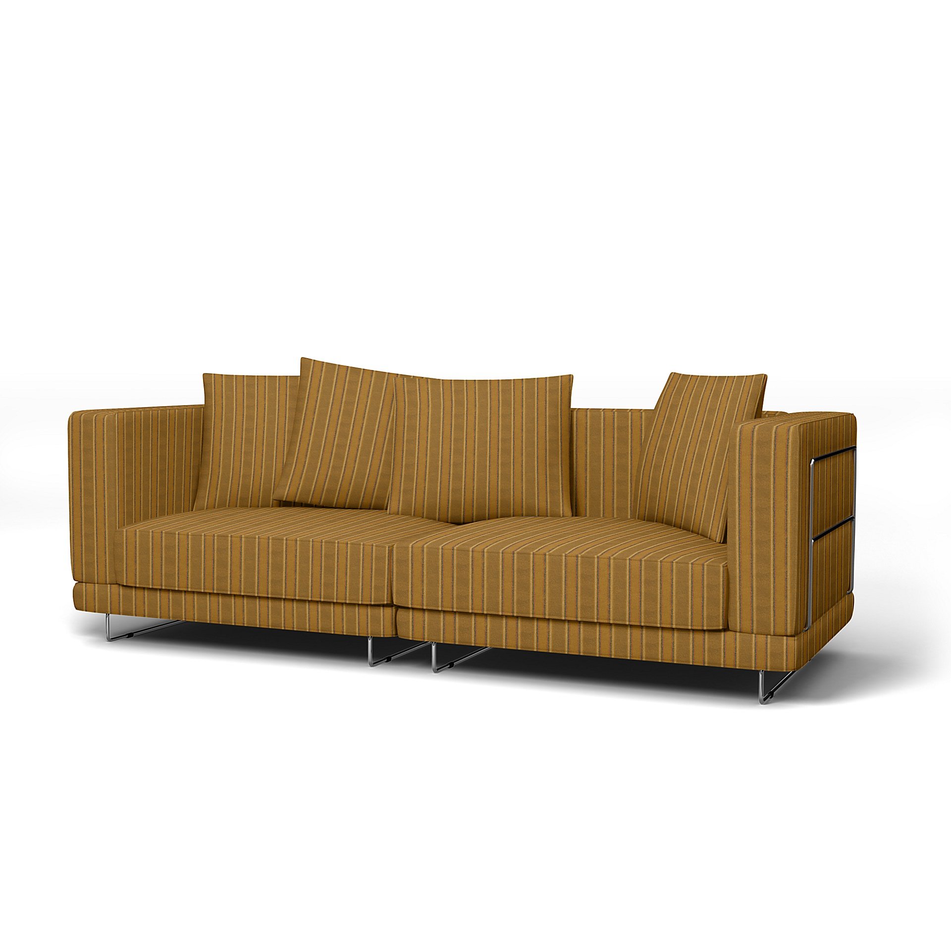 IKEA - Tylosand 3 Seater Sofa Cover, Mustard Stripe, Cotton - Bemz