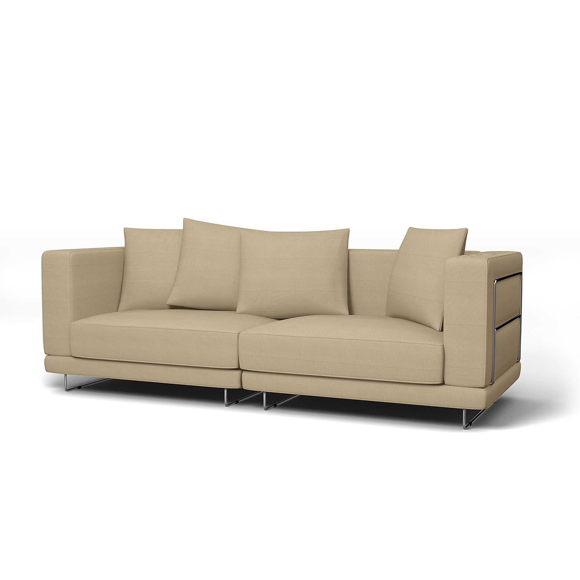 IKEA - Överdrag till Tylösand 3-sitssoffa, Oyster Grey, Manchester - Bemz