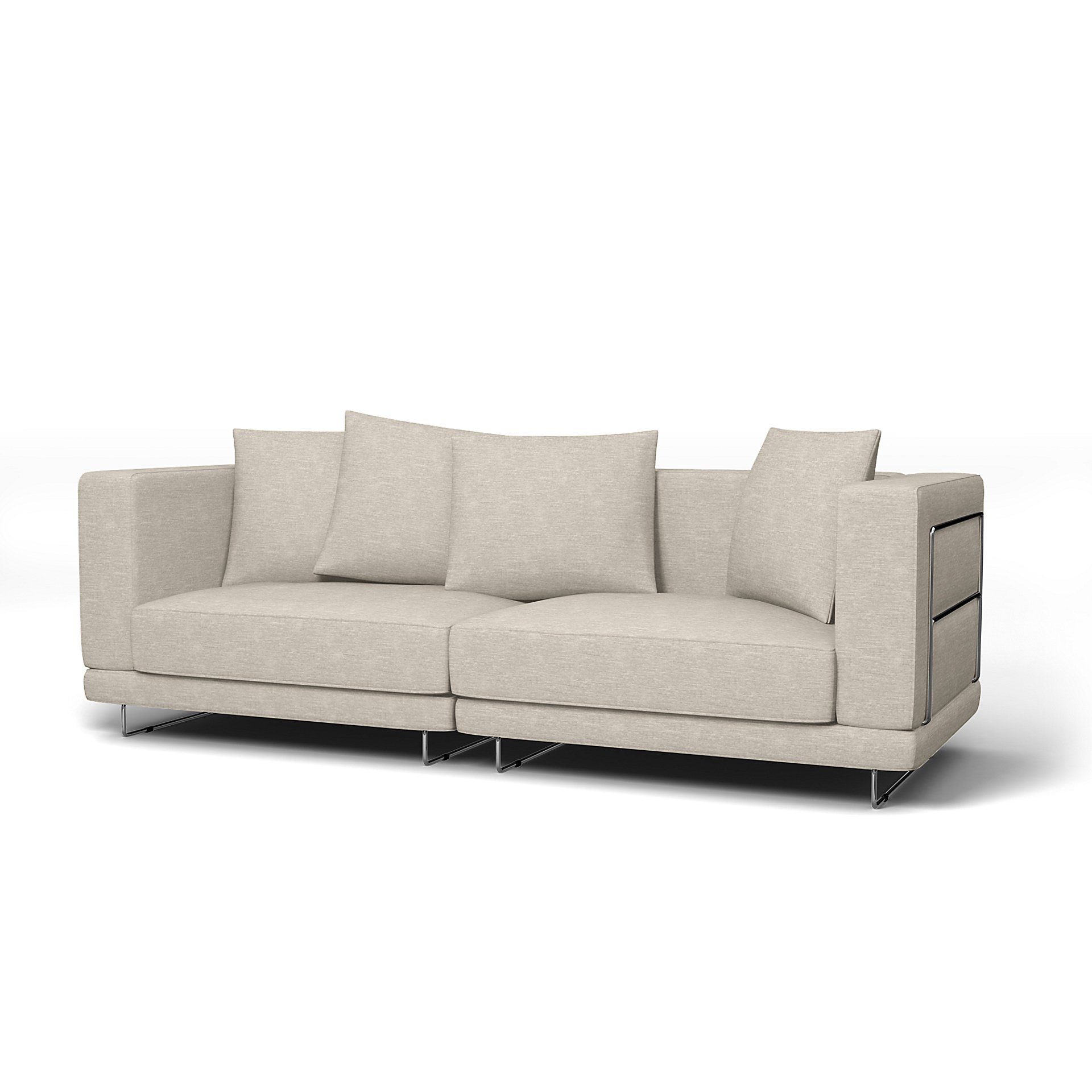IKEA - Tylosand 3 Seater Sofa Cover, Natural White, Velvet - Bemz