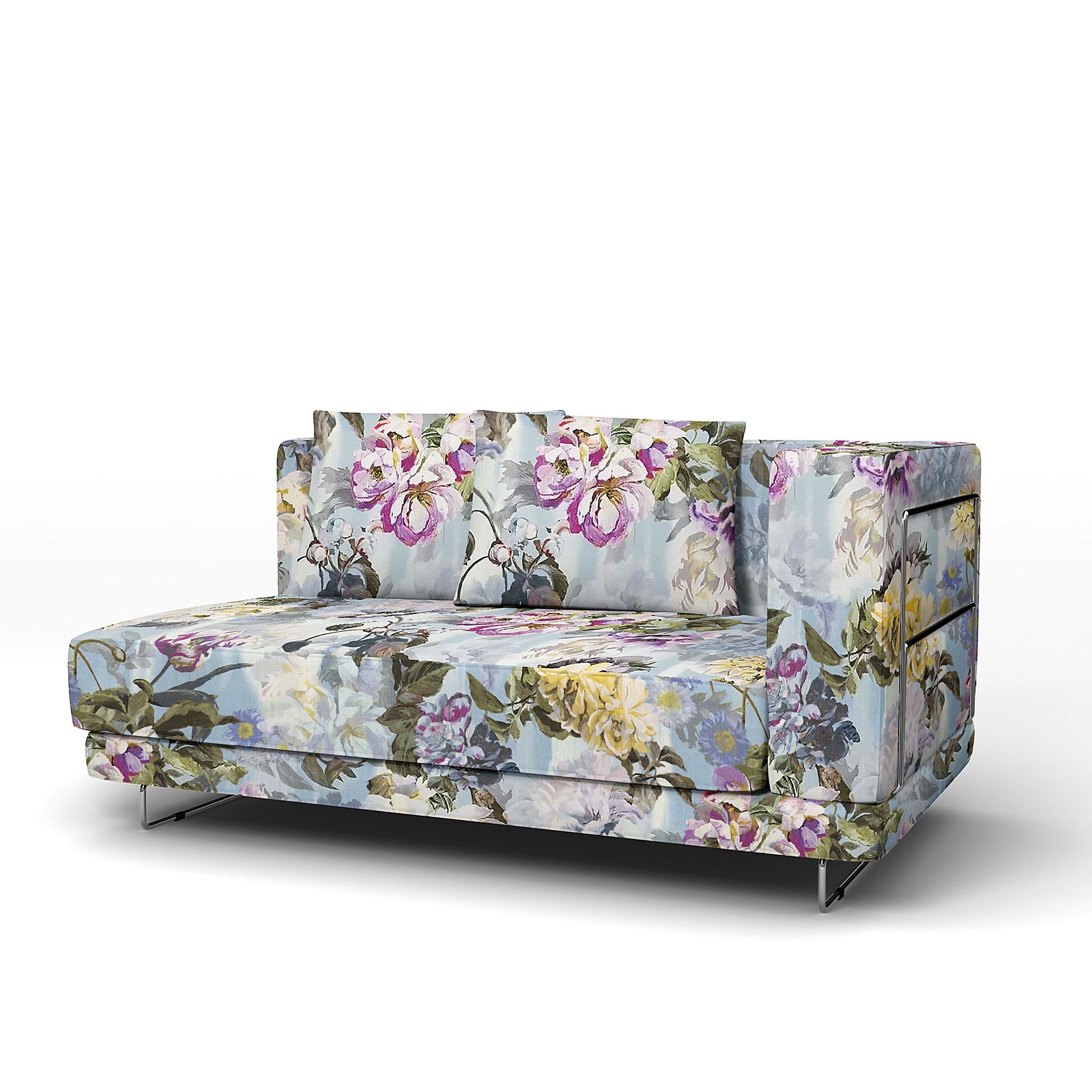 IKEA - Tylosand Sofa with Armrest Cover, Sky, Linen - Bemz