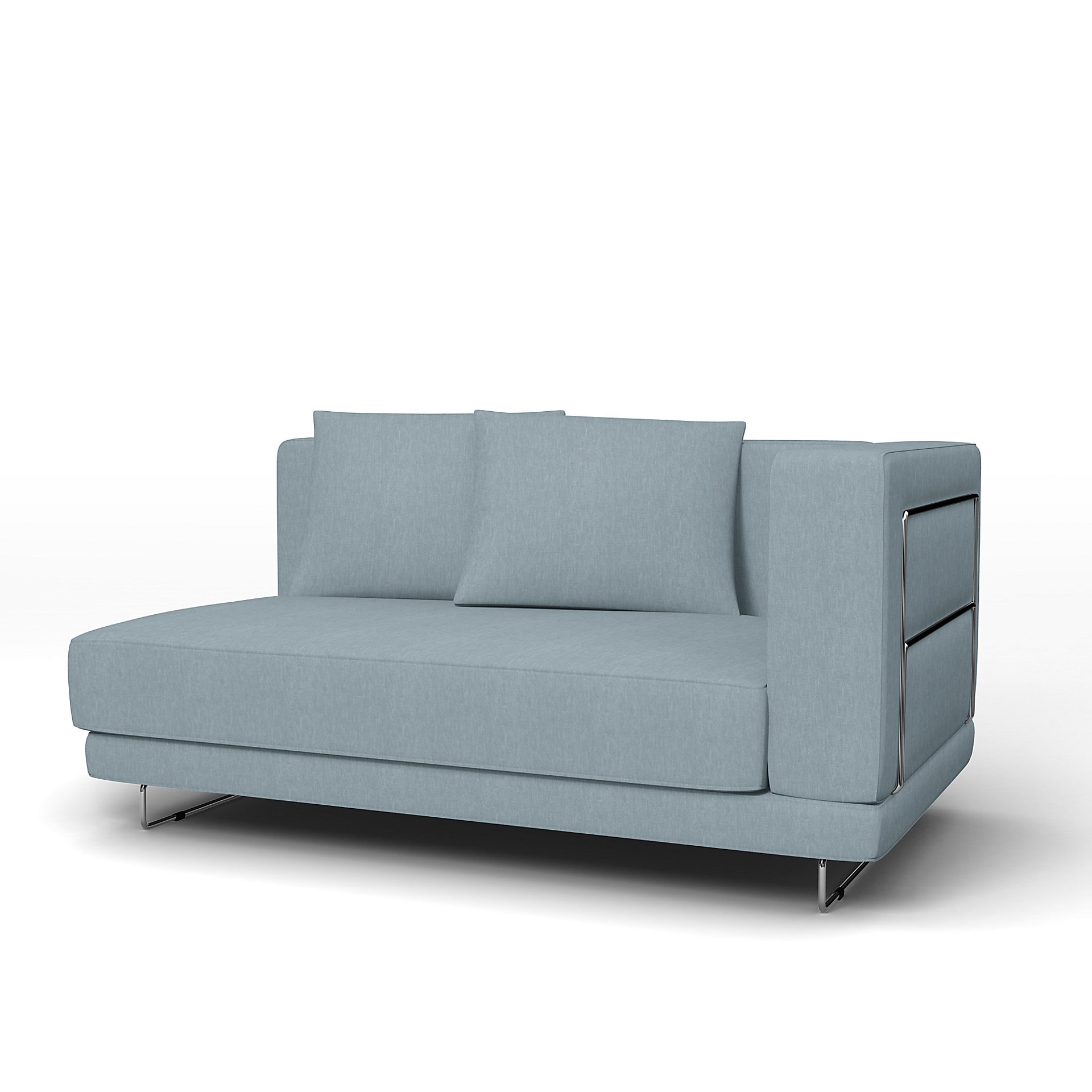 IKEA - Tylosand Sofa with Armrest Cover, Dusty Blue, Linen - Bemz