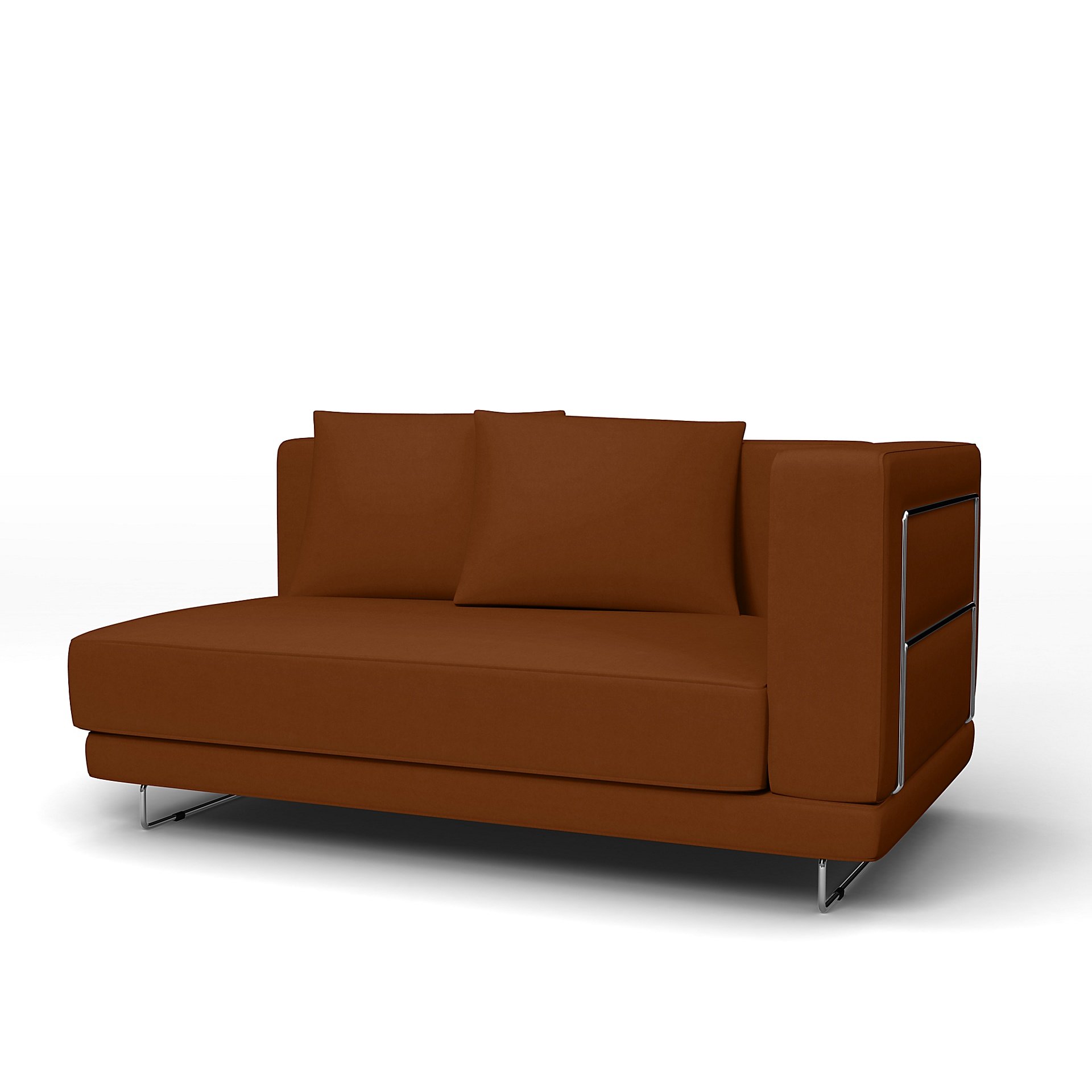 IKEA - Tylosand Sofa with Armrest Cover, Cinnamon, Velvet - Bemz
