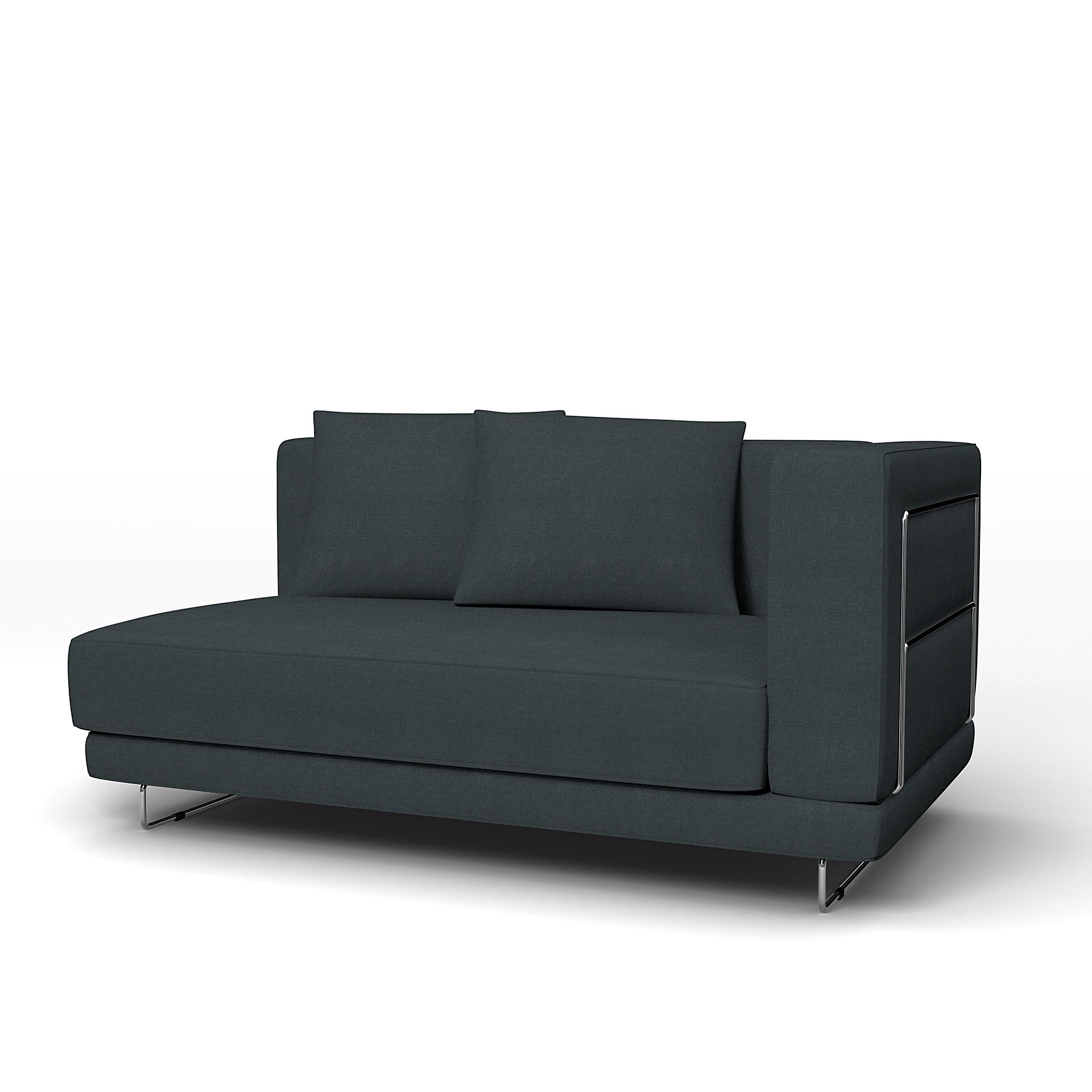 IKEA - Tylosand Sofa with Armrest Cover, Graphite Grey, Linen - Bemz