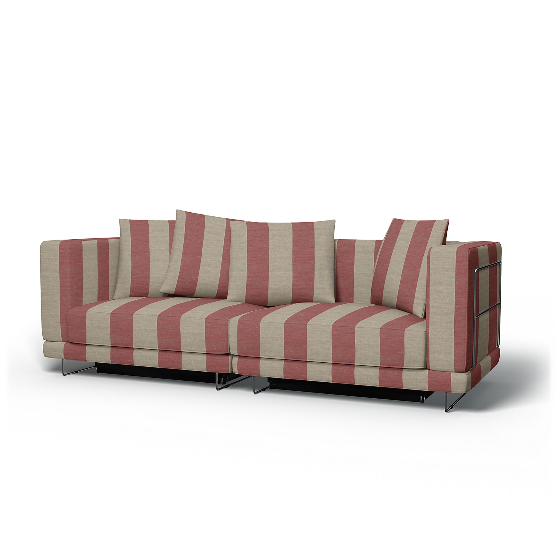IKEA - Tylösand Sofa Bed Cover, Soft Red, Linen - Bemz