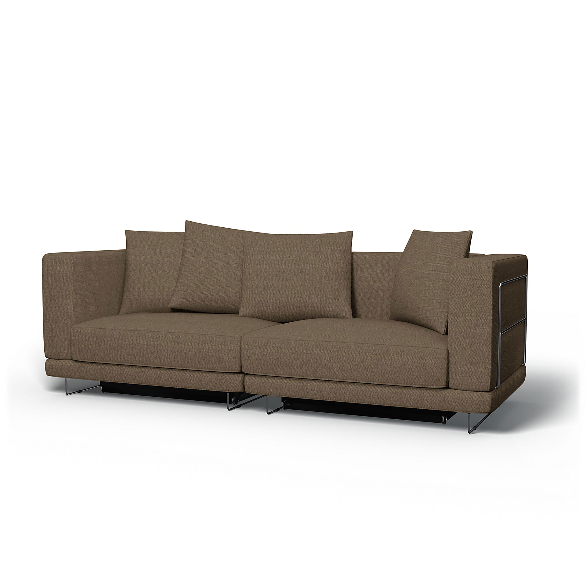 IKEA - Tylösand Sofa Bed Cover, Dark Taupe, Bouclé & Texture - Bemz