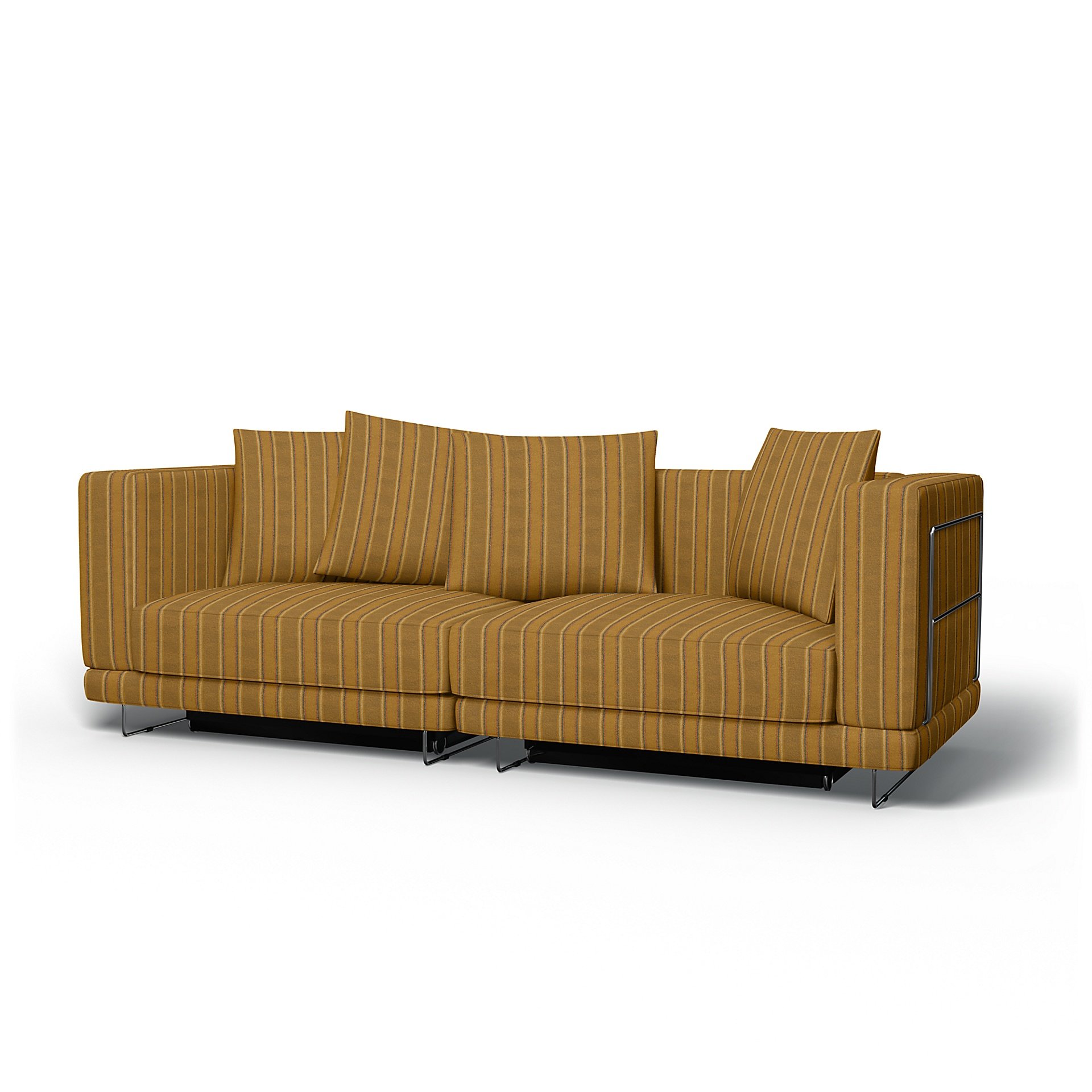 IKEA - Tylosand Sofa Bed Cover, Mustard Stripe, Cotton - Bemz