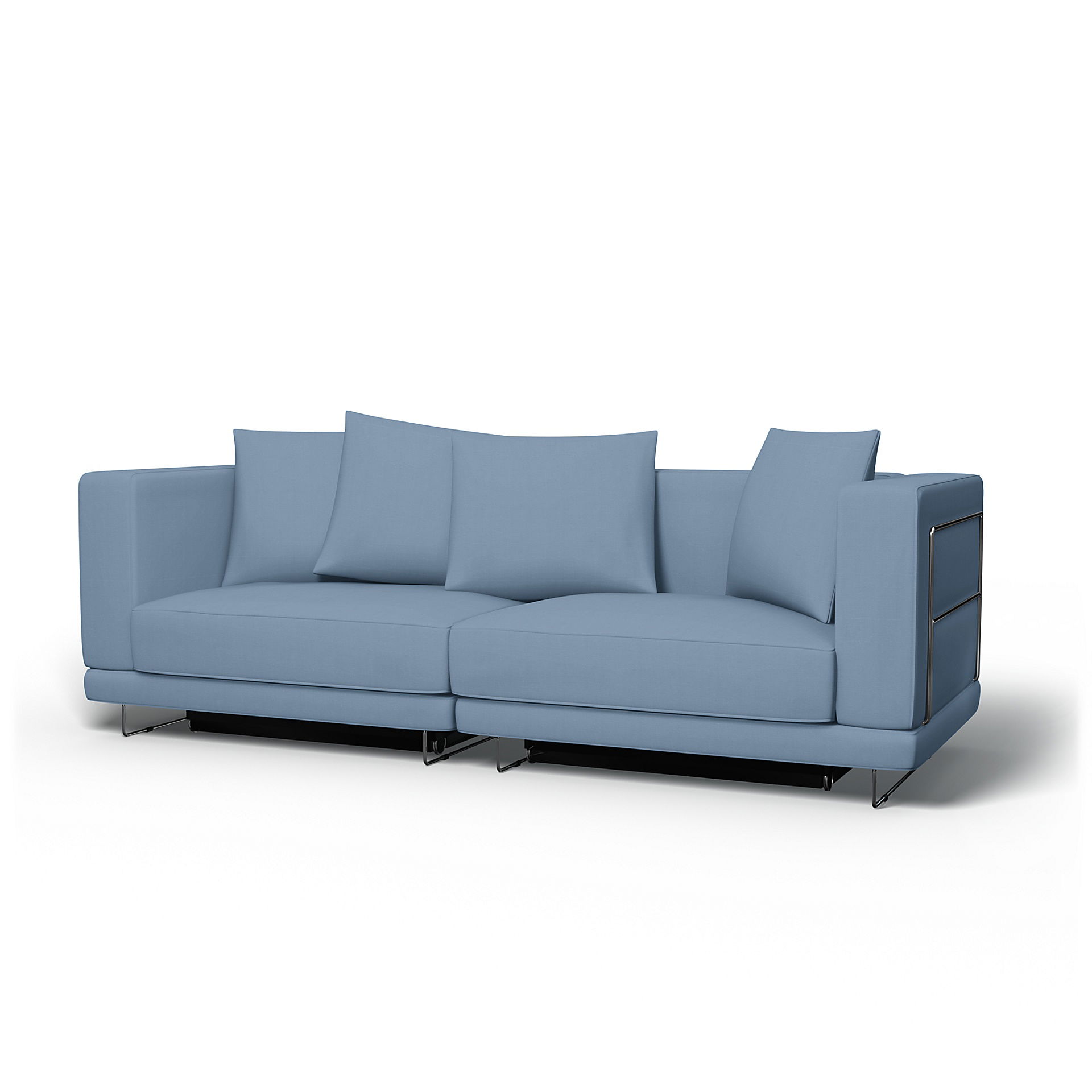 IKEA - Tylösand Sofa Bed Cover, Dusty Blue, Cotton - Bemz