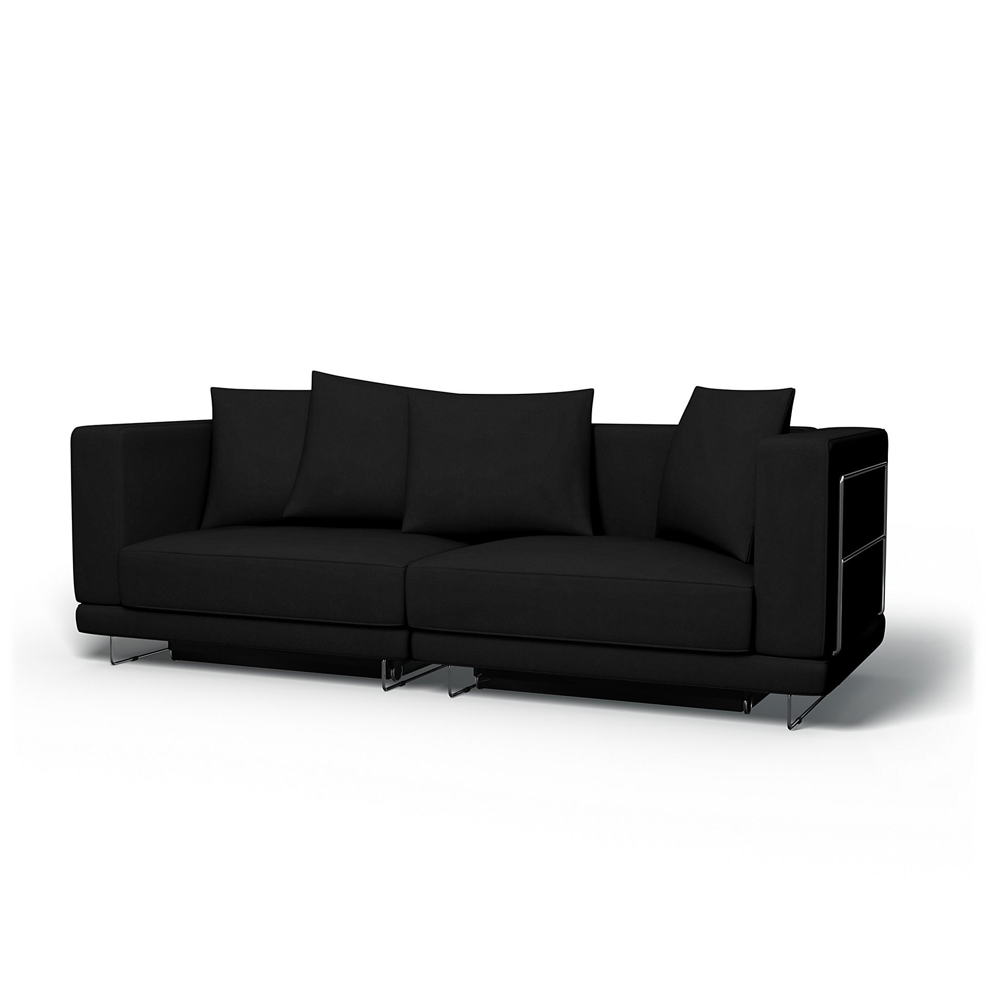 IKEA - Tylösand Sofa Bed Cover, Black, Velvet - Bemz