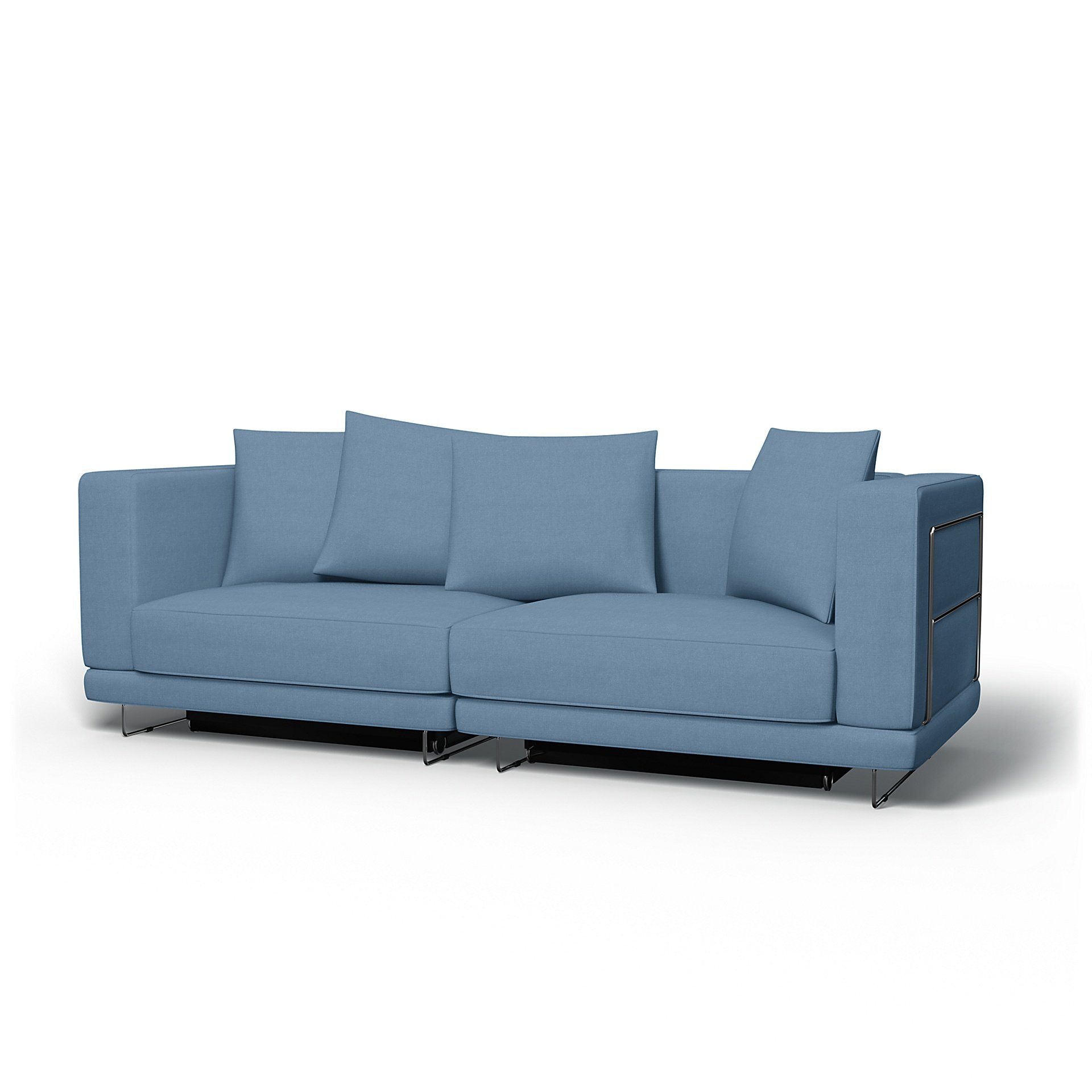 IKEA - Tylosand Sofa Bed Cover, Vintage Blue, Linen - Bemz