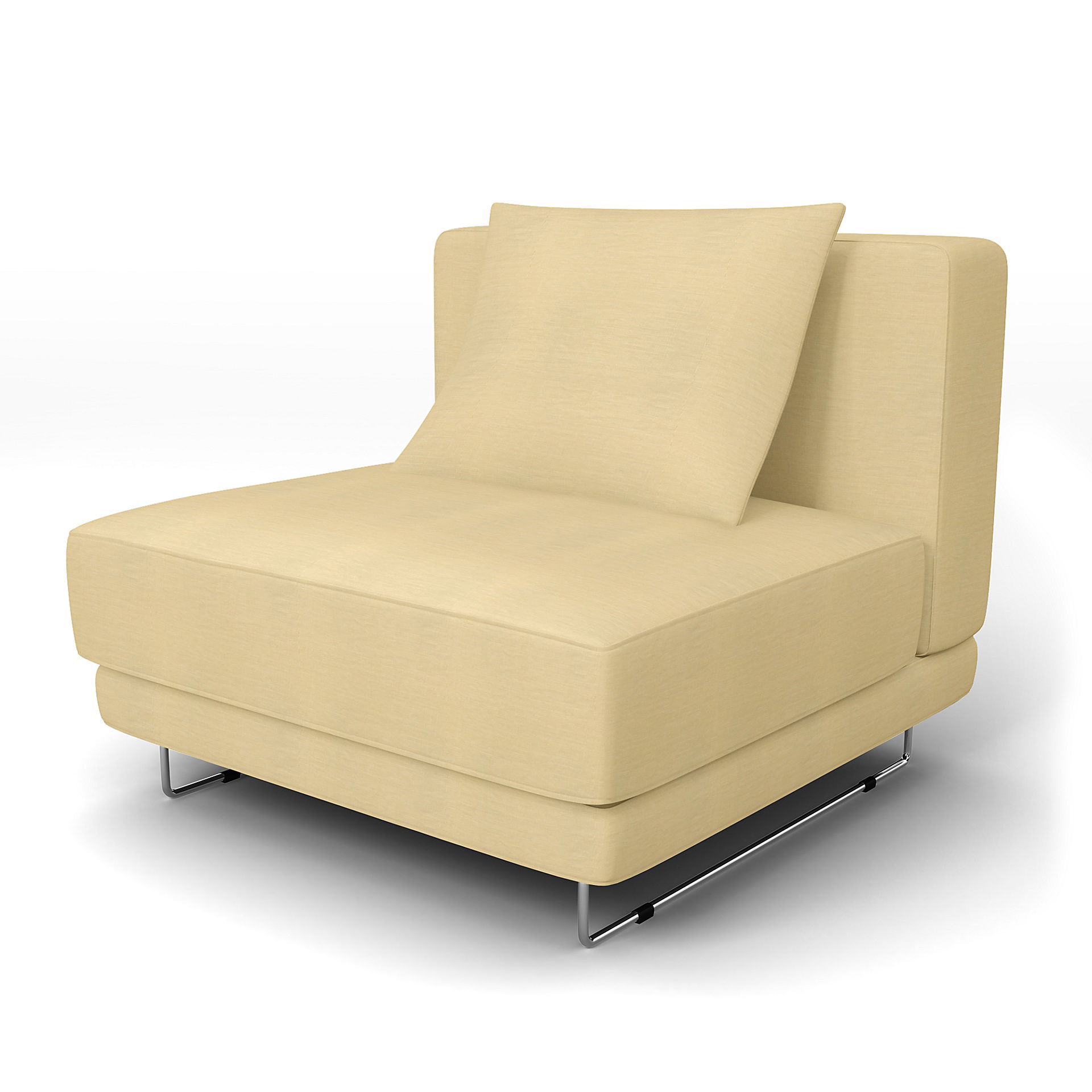 IKEA - Tylösand 1 Seat Module Cover, Soft Yellow, Linen - Bemz