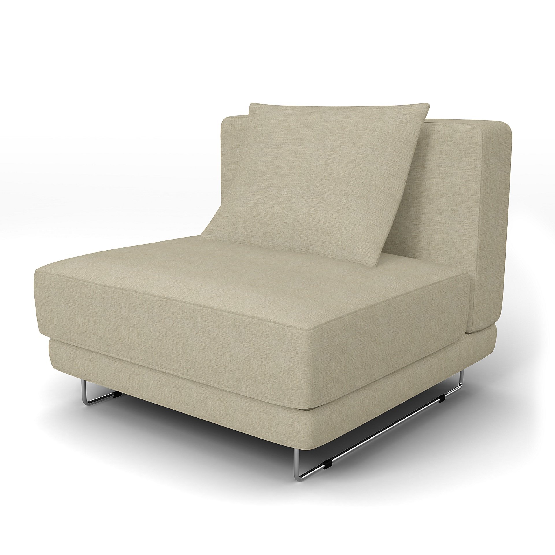 IKEA - Tylosand 1 Seat Module Cover, Soft White, Boucle & Texture - Bemz