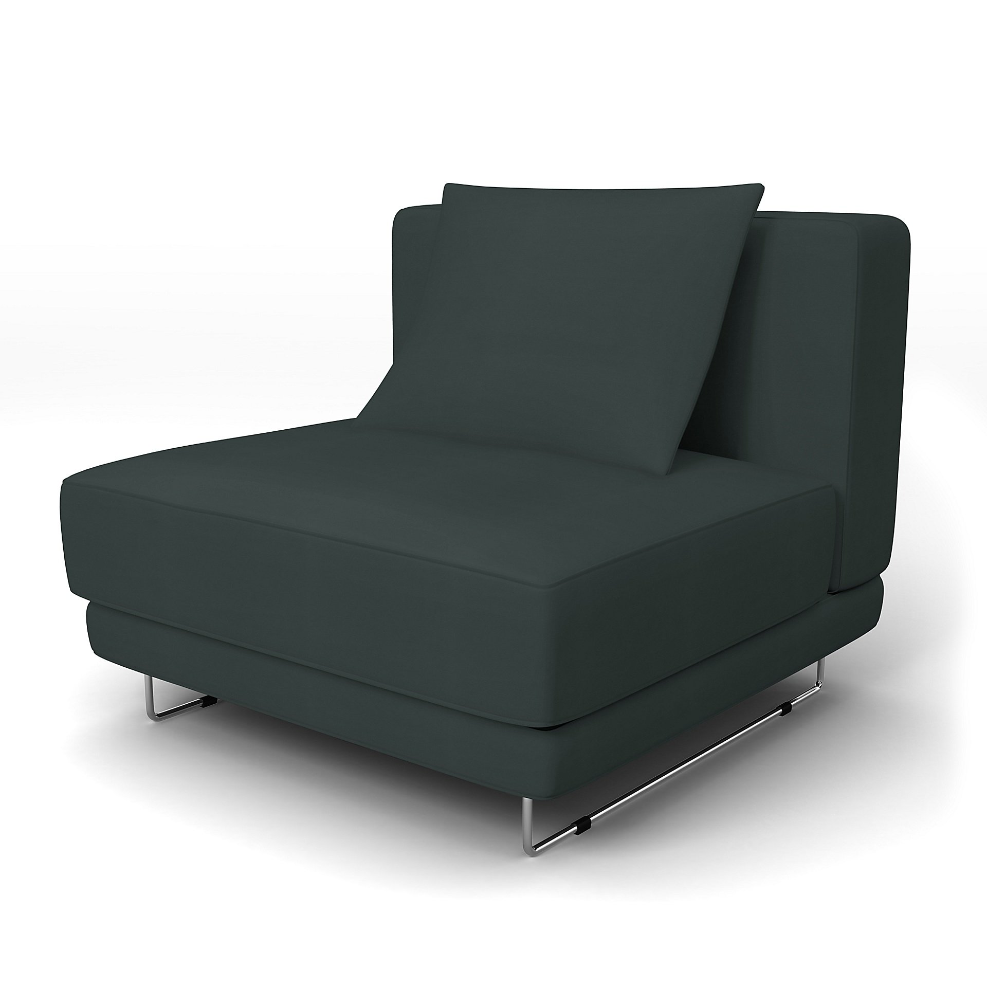 IKEA - Tylosand 1 Seat Module Cover, Graphite Grey, Cotton - Bemz