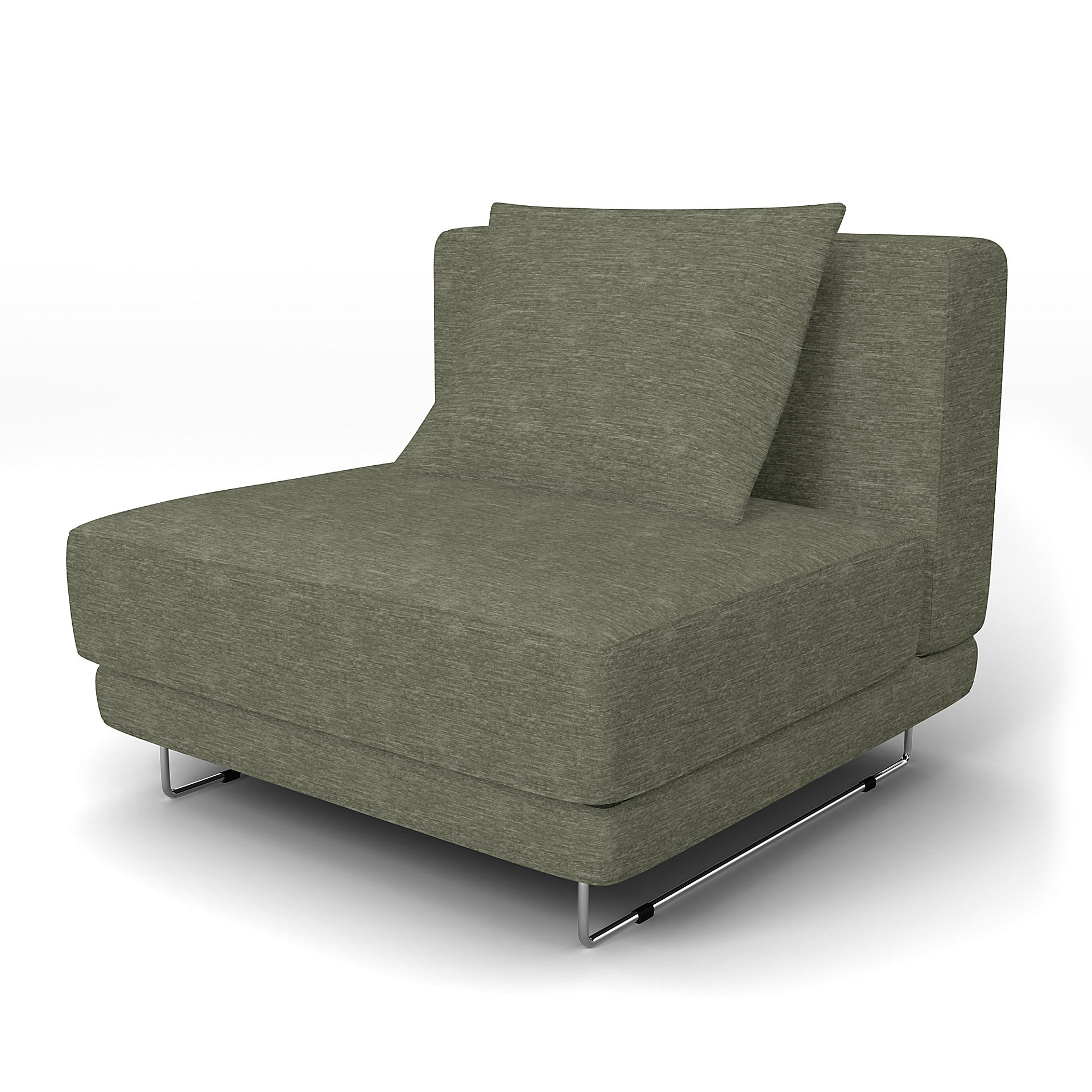 IKEA - Tylosand 1 Seat Module Cover, Green Grey, Velvet - Bemz