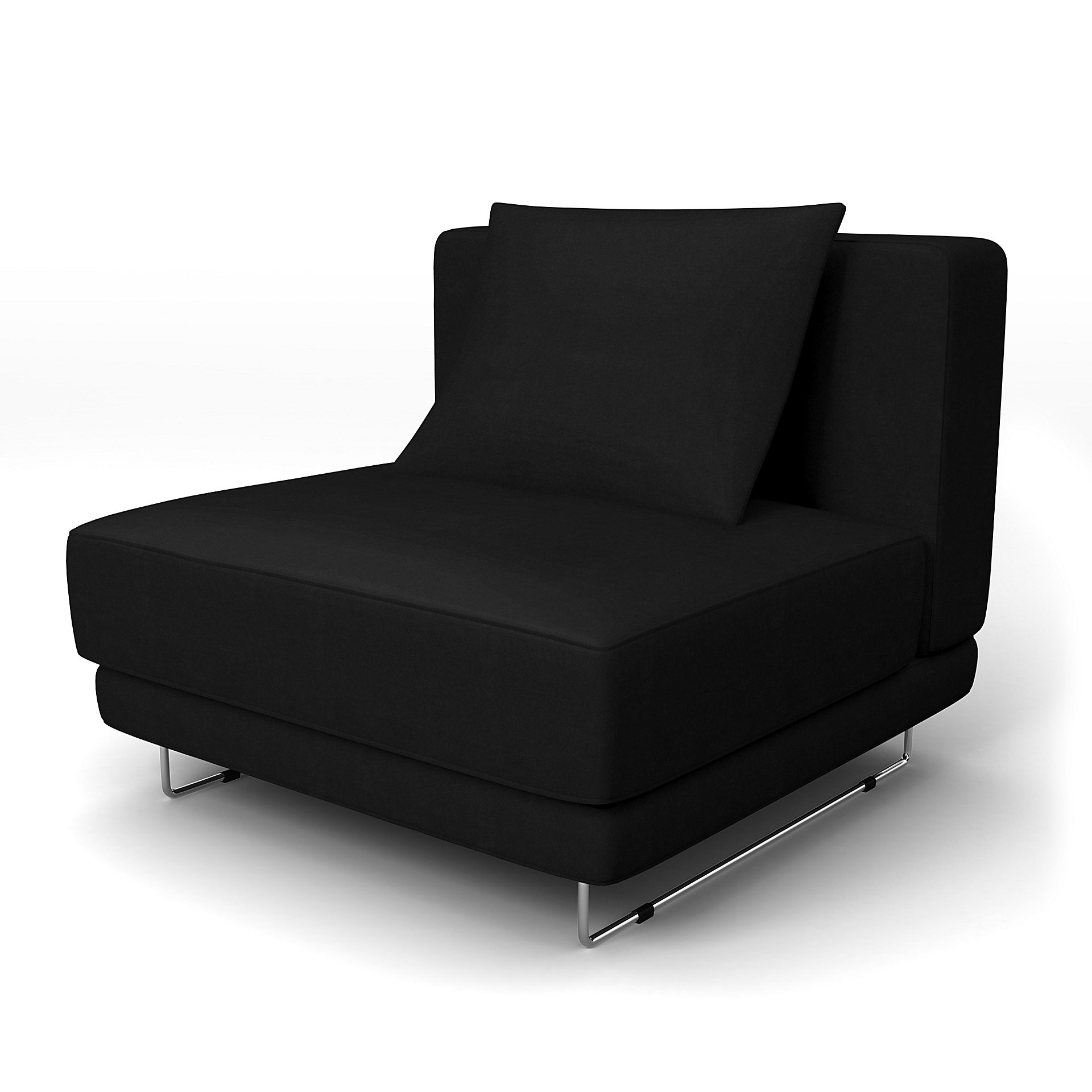 IKEA - Tylosand 1 Seat Module Cover, Black, Velvet - Bemz
