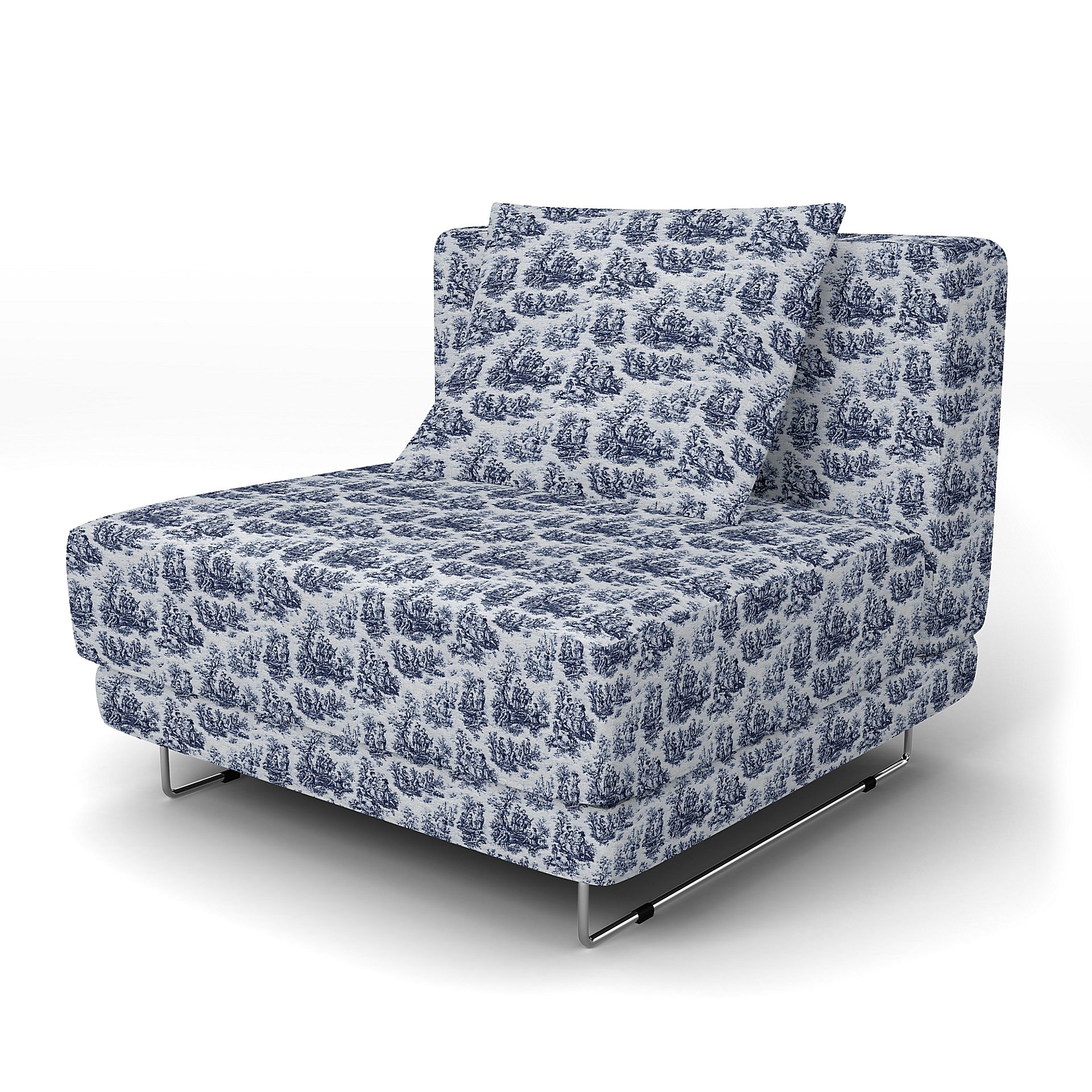 IKEA - Tylosand 1 Seat Module Cover, Dark Blue, Boucle & Texture - Bemz