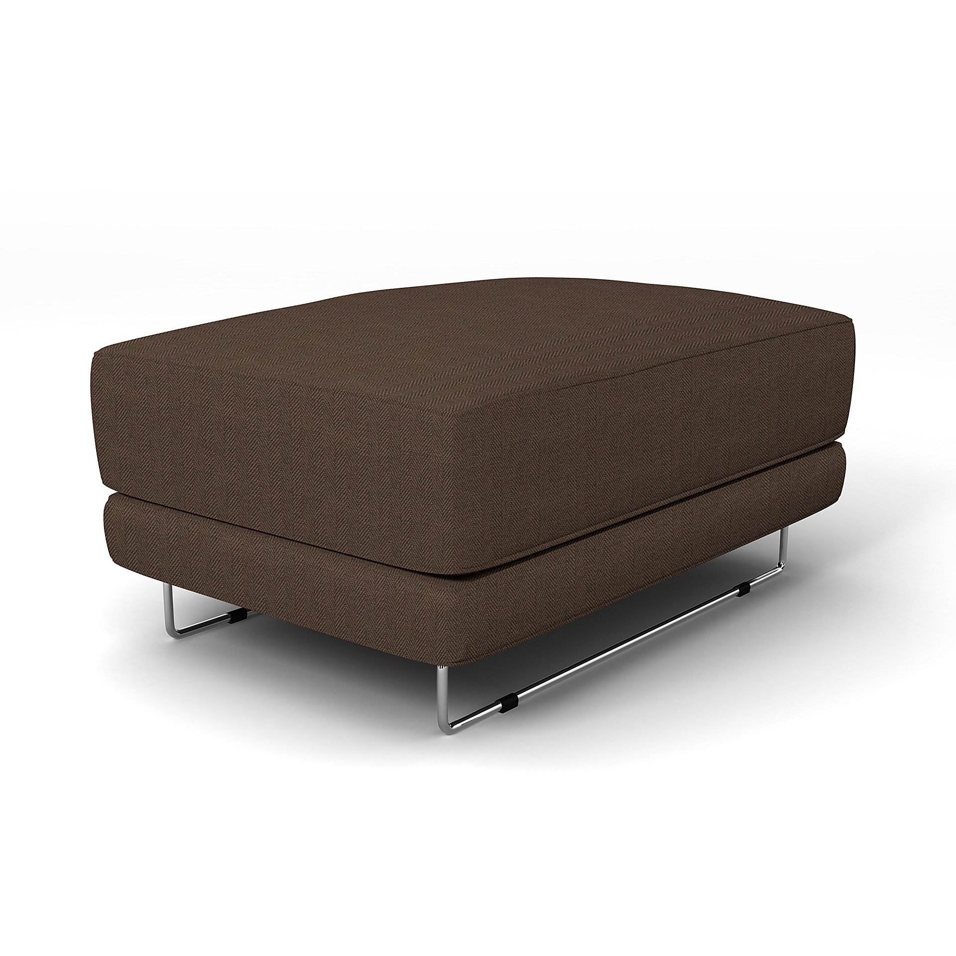 IKEA - Tylosand Footstool Cover, Chocolate, Boucle & Texture - Bemz