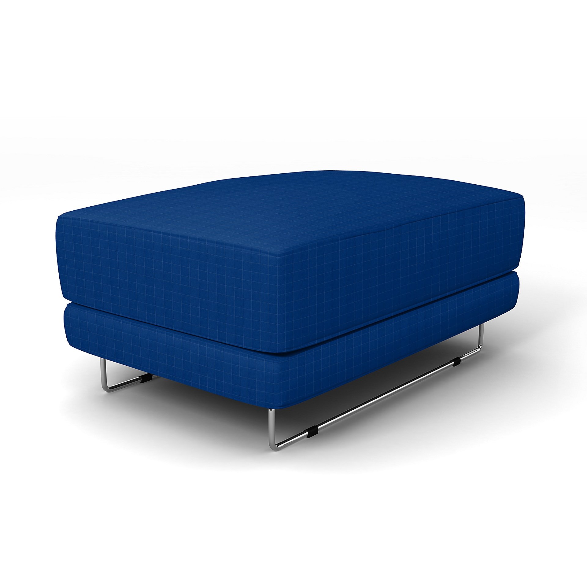 IKEA - Tylosand Footstool Cover, Lapis Blue, Velvet - Bemz