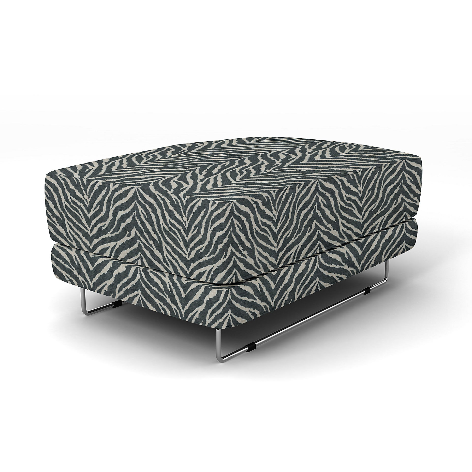 IKEA - Tylösand Footstool Cover, Black/White, BEMZ NATURE'S PALETTE COLLECTION - Bemz