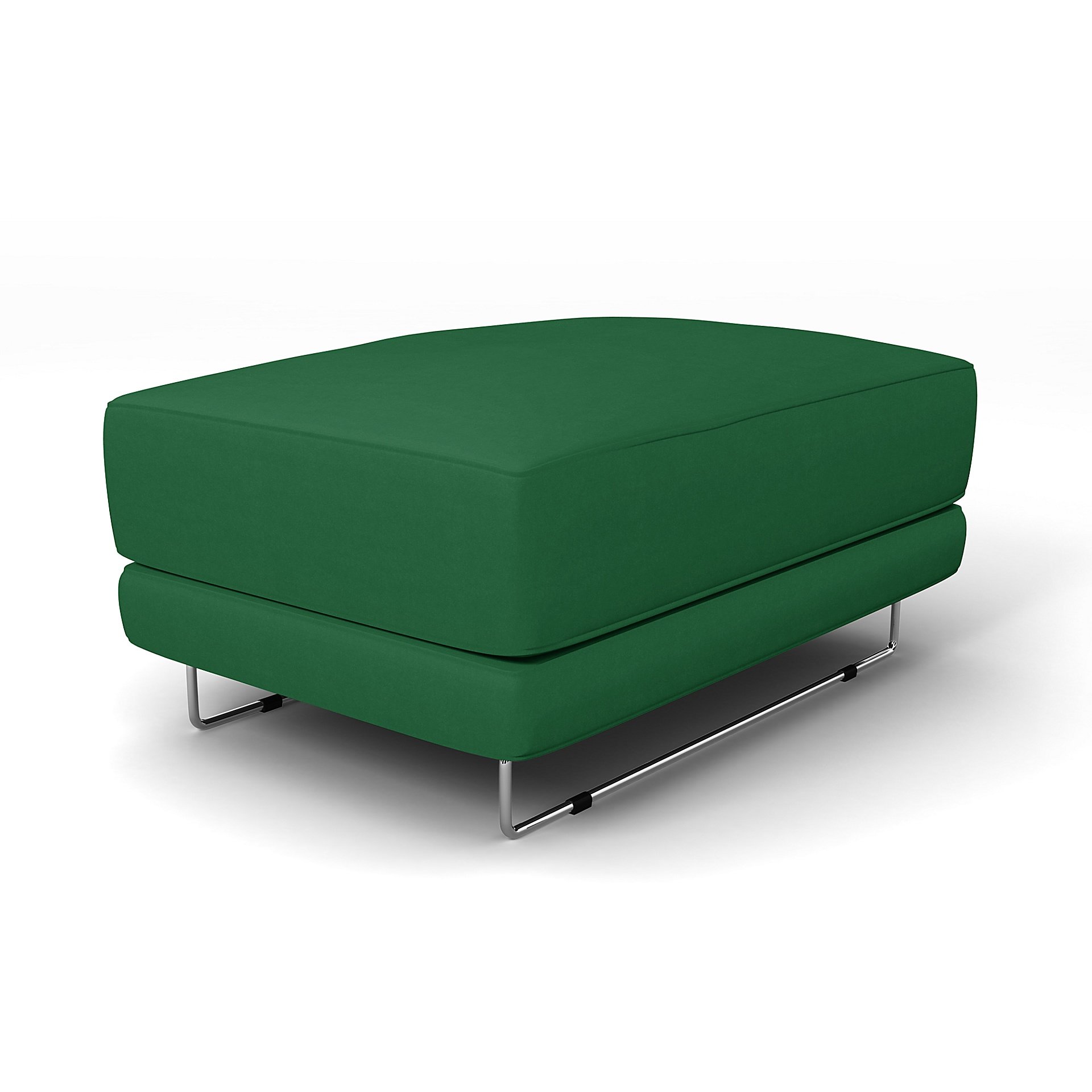 IKEA - Tylosand Footstool Cover, Abundant Green, Velvet - Bemz
