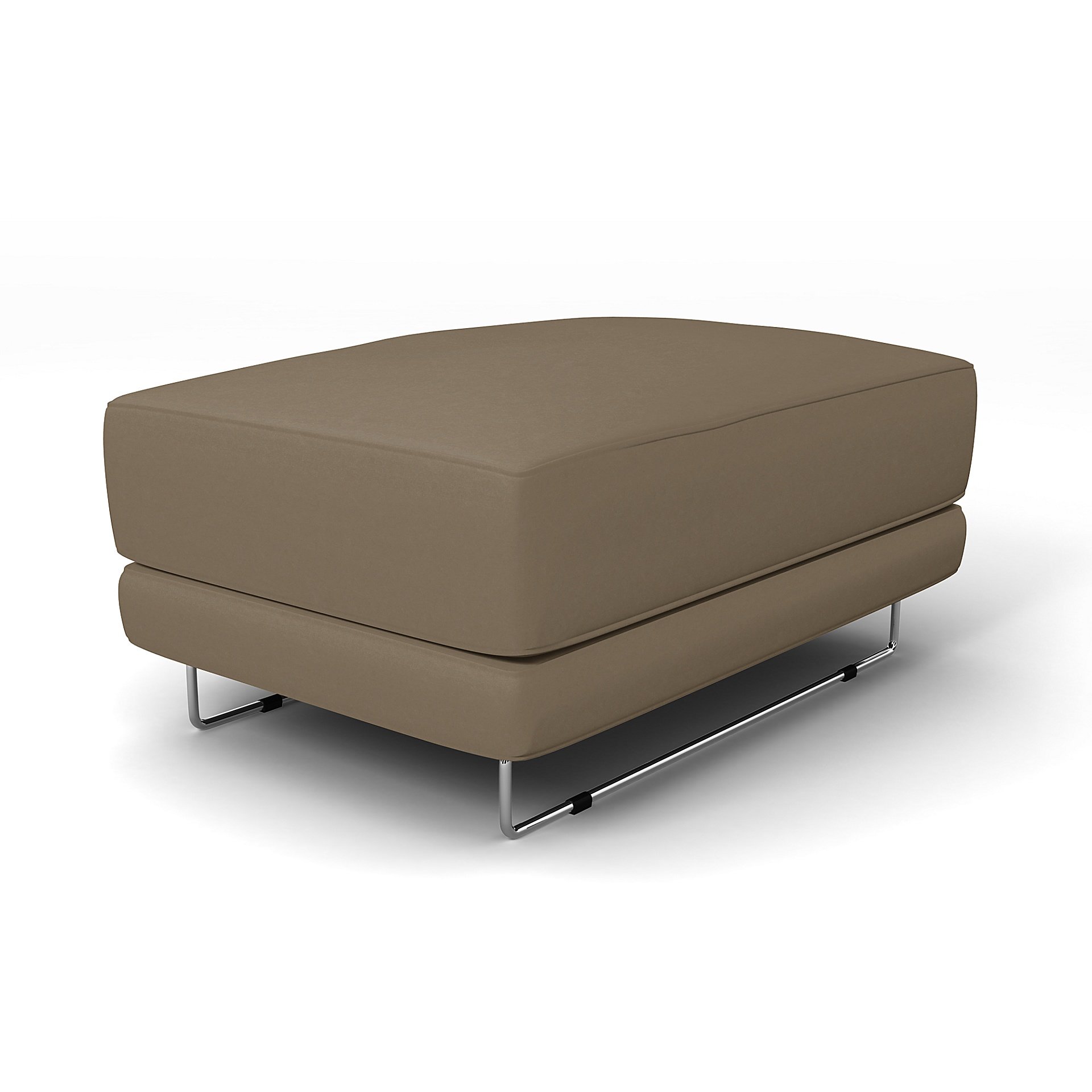 IKEA - Tylosand Footstool Cover, Taupe, Velvet - Bemz