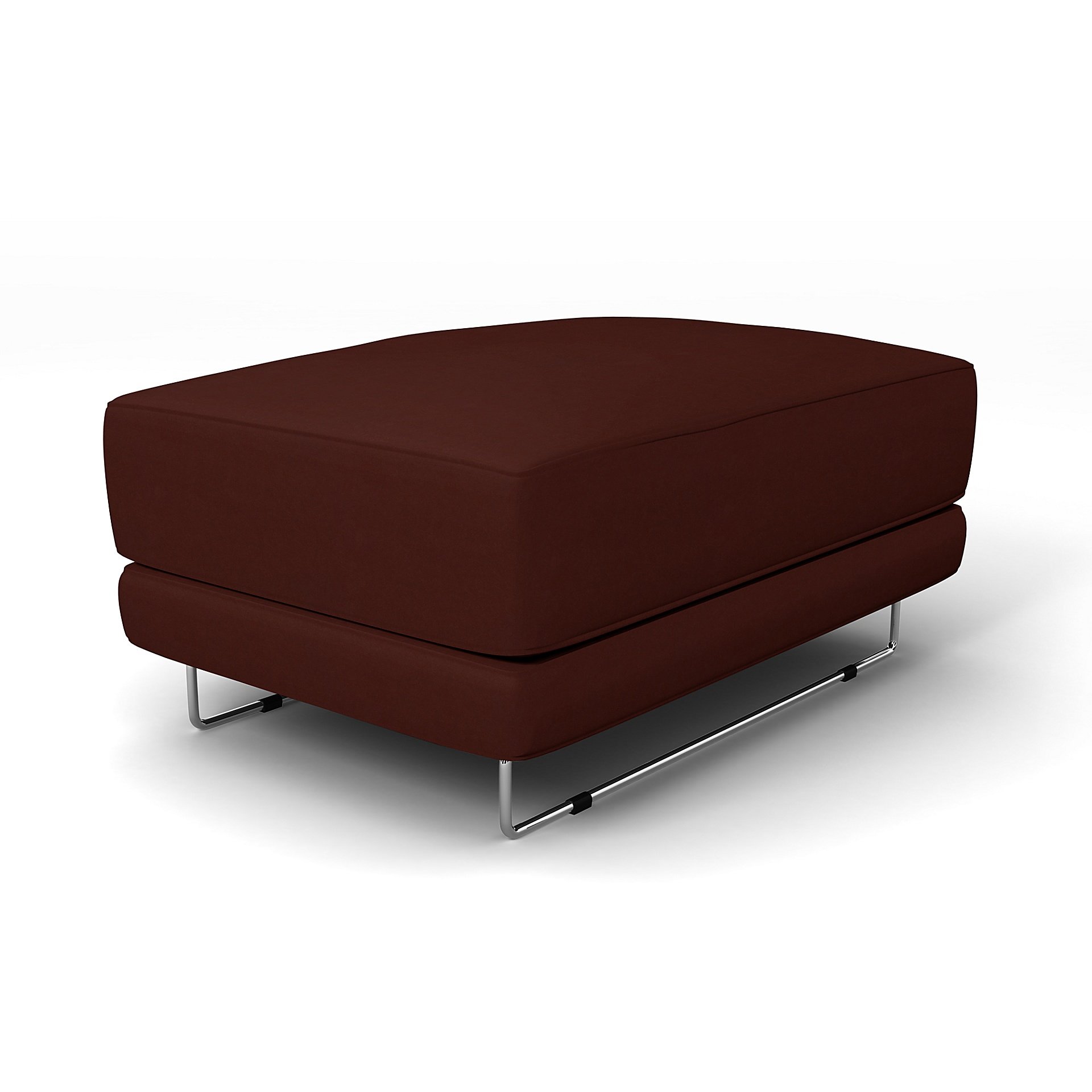 IKEA - Tylosand Footstool Cover, Ground Coffee, Velvet - Bemz