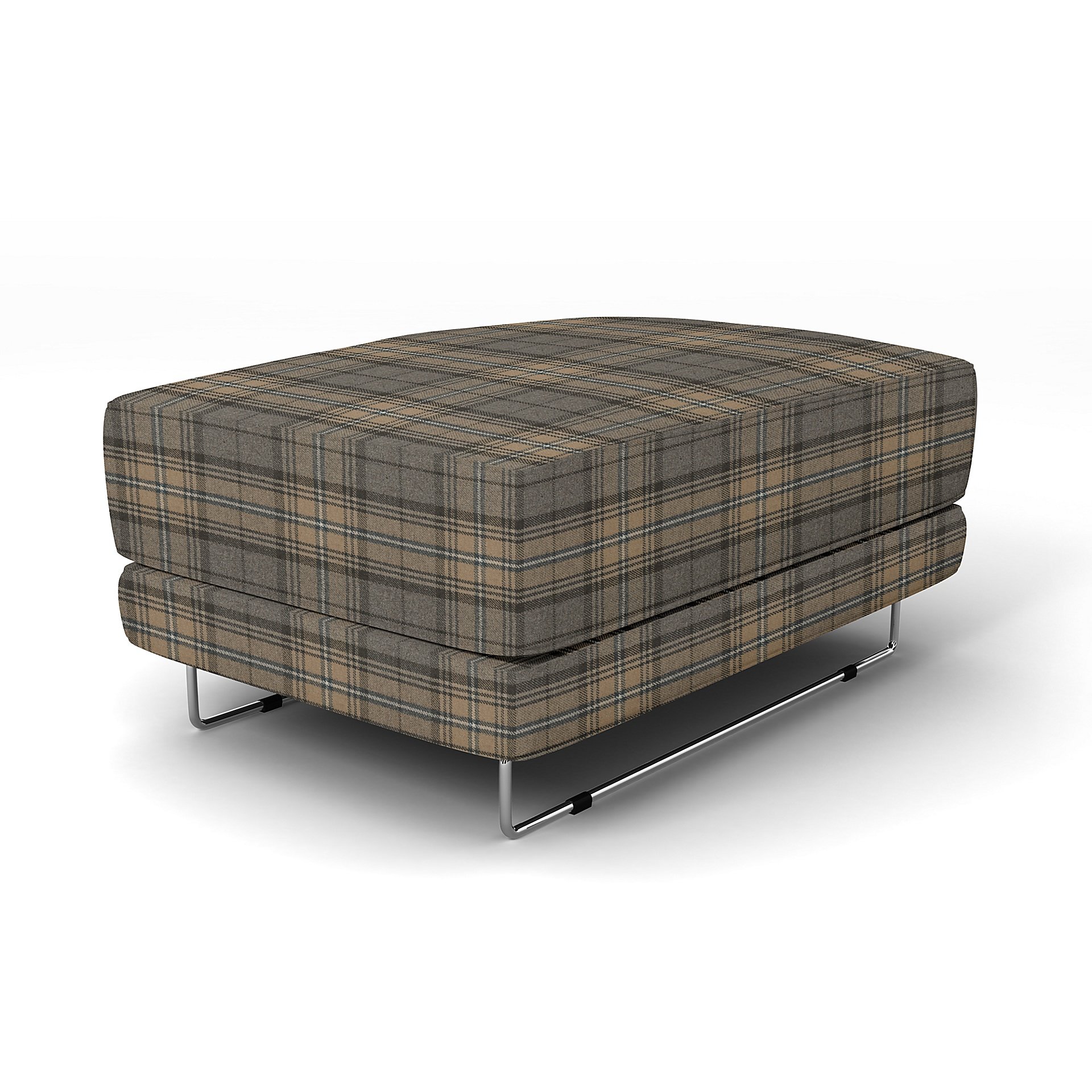 IKEA - Tylosand Footstool Cover, Bark Brown, Wool - Bemz