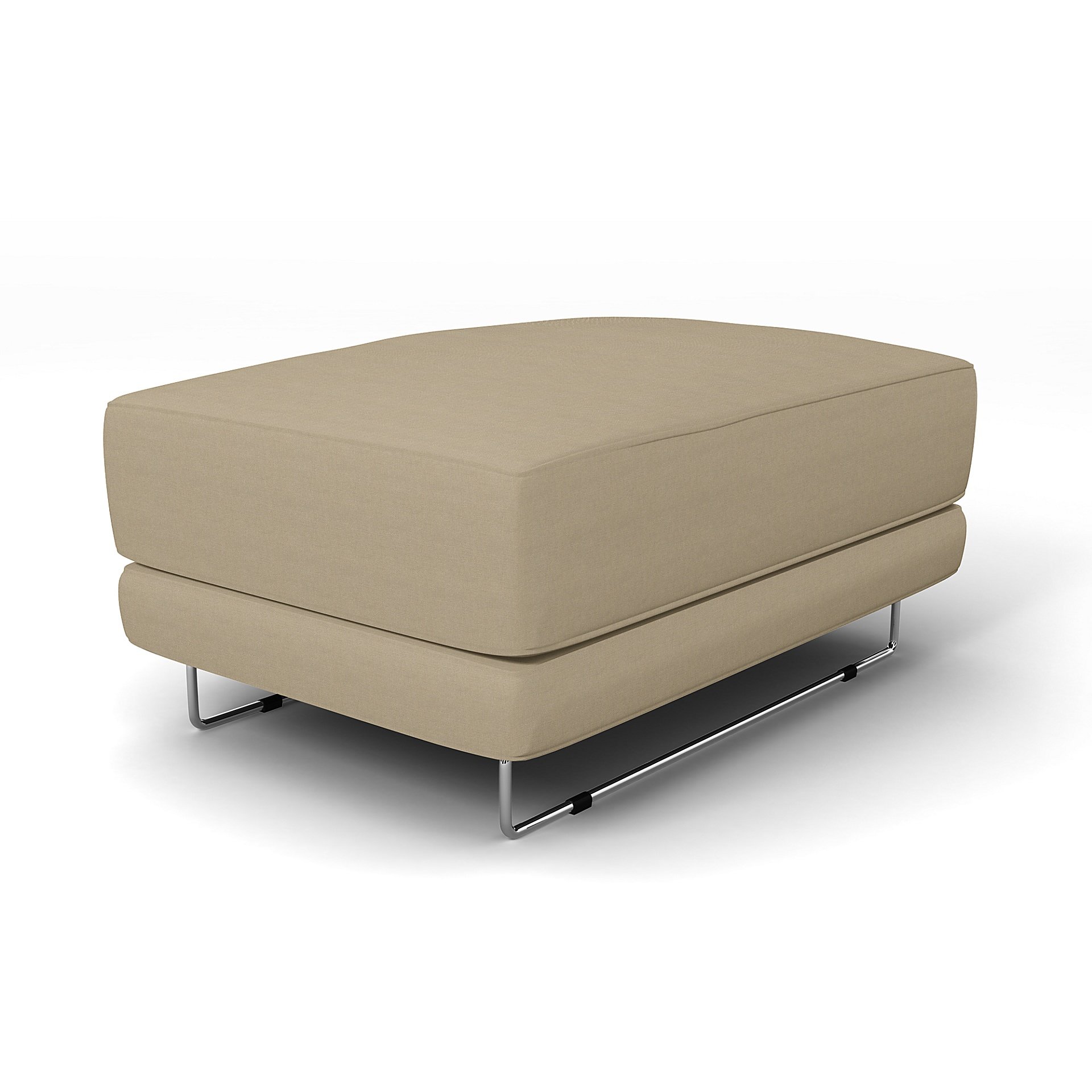 IKEA - Tylosand Footstool Cover, Tan, Linen - Bemz