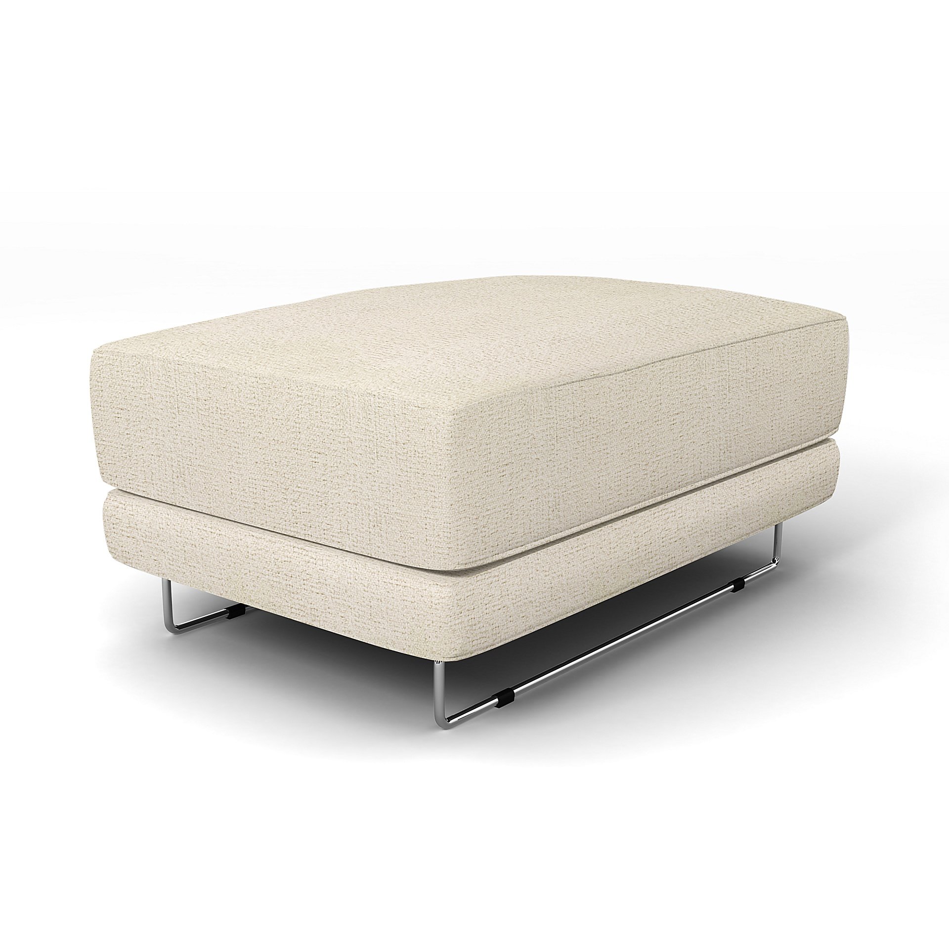 IKEA - Tylosand Footstool Cover, Ecru, Boucle & Texture - Bemz