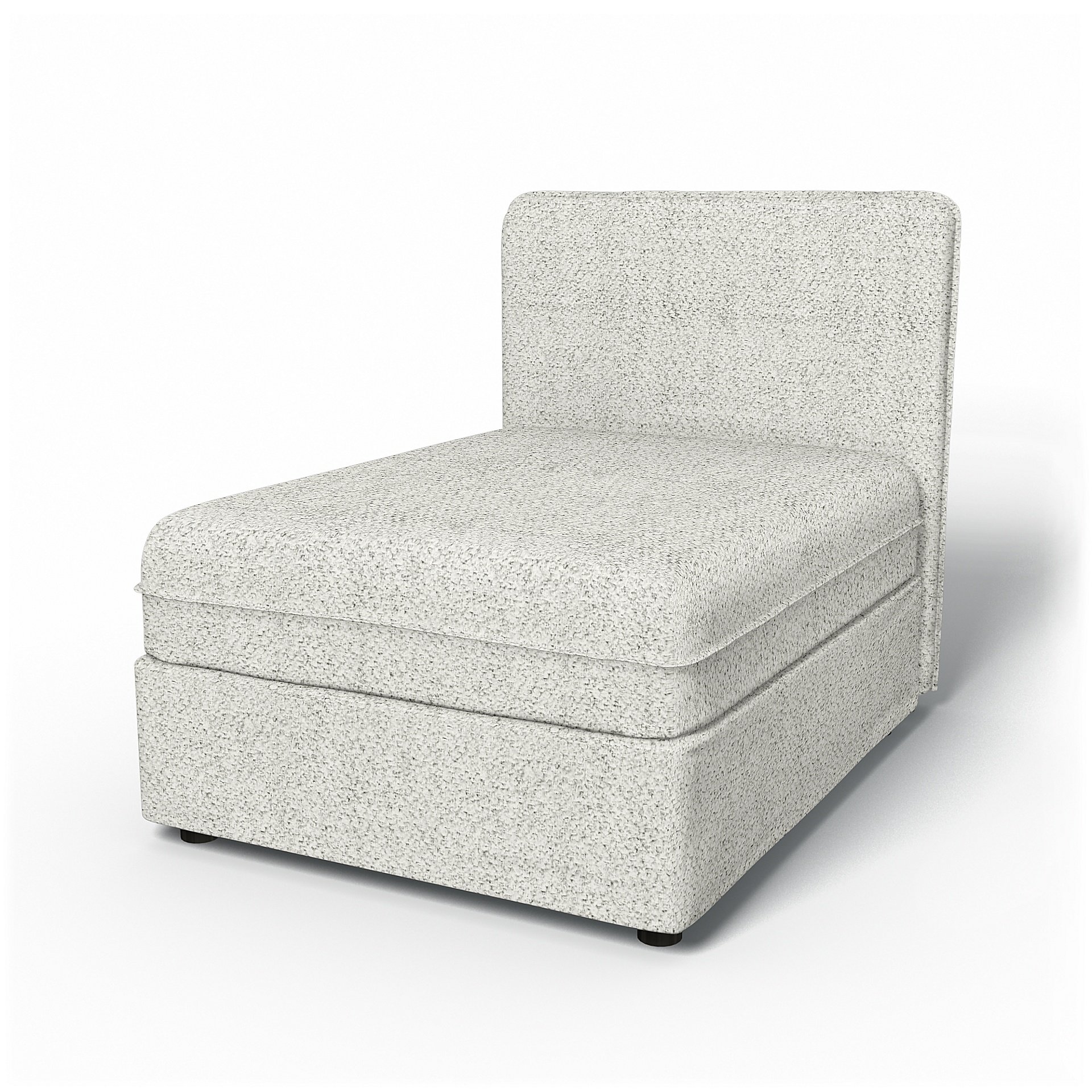 IKEA - Vallentuna Seat Module with Low Back Cover 80x100cm 32x39in, Ivory, Boucle & Texture - Bemz