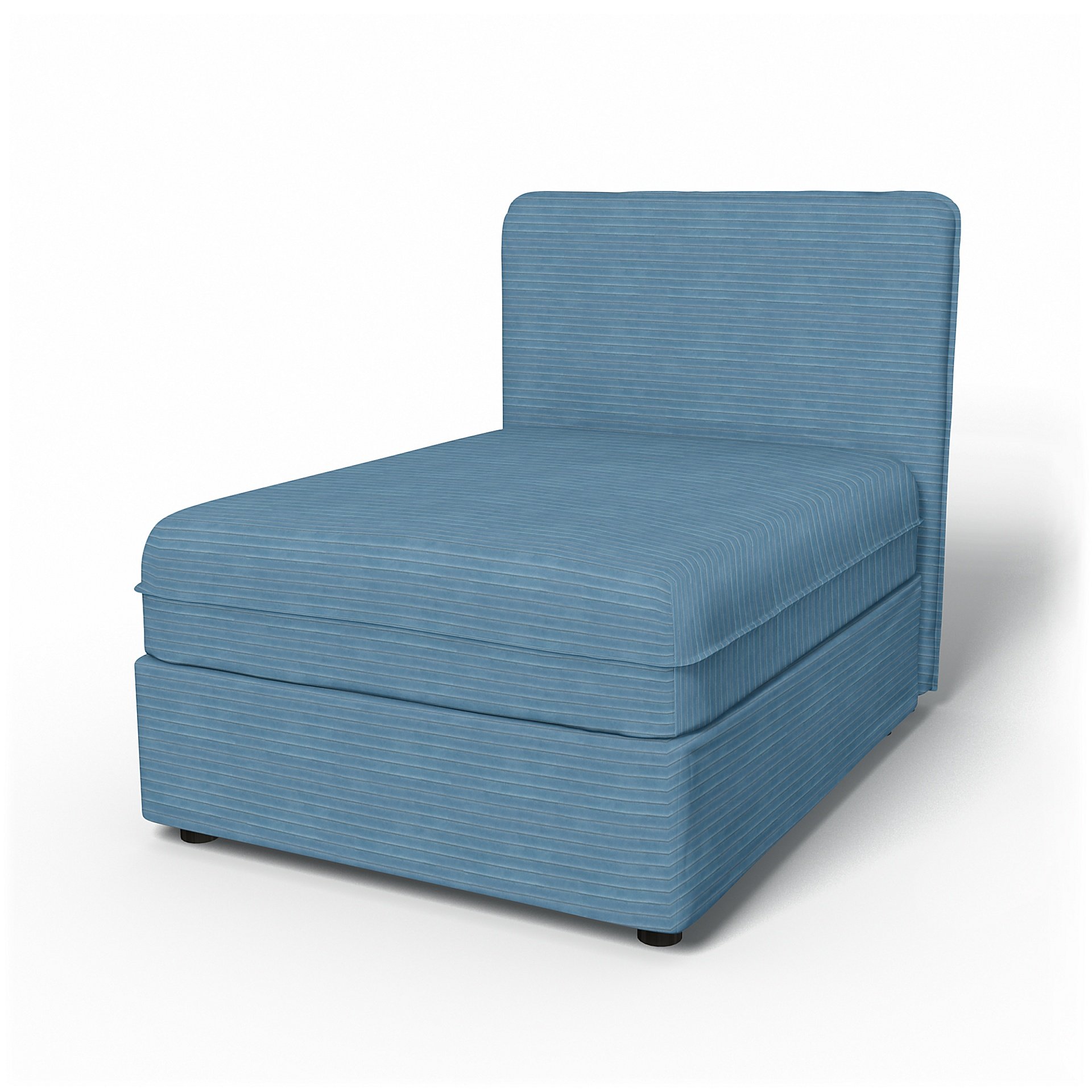 IKEA - Vallentuna Seat Module with Low Back Cover 80x100cm 32x39in, Sky Blue, Corduroy - Bemz