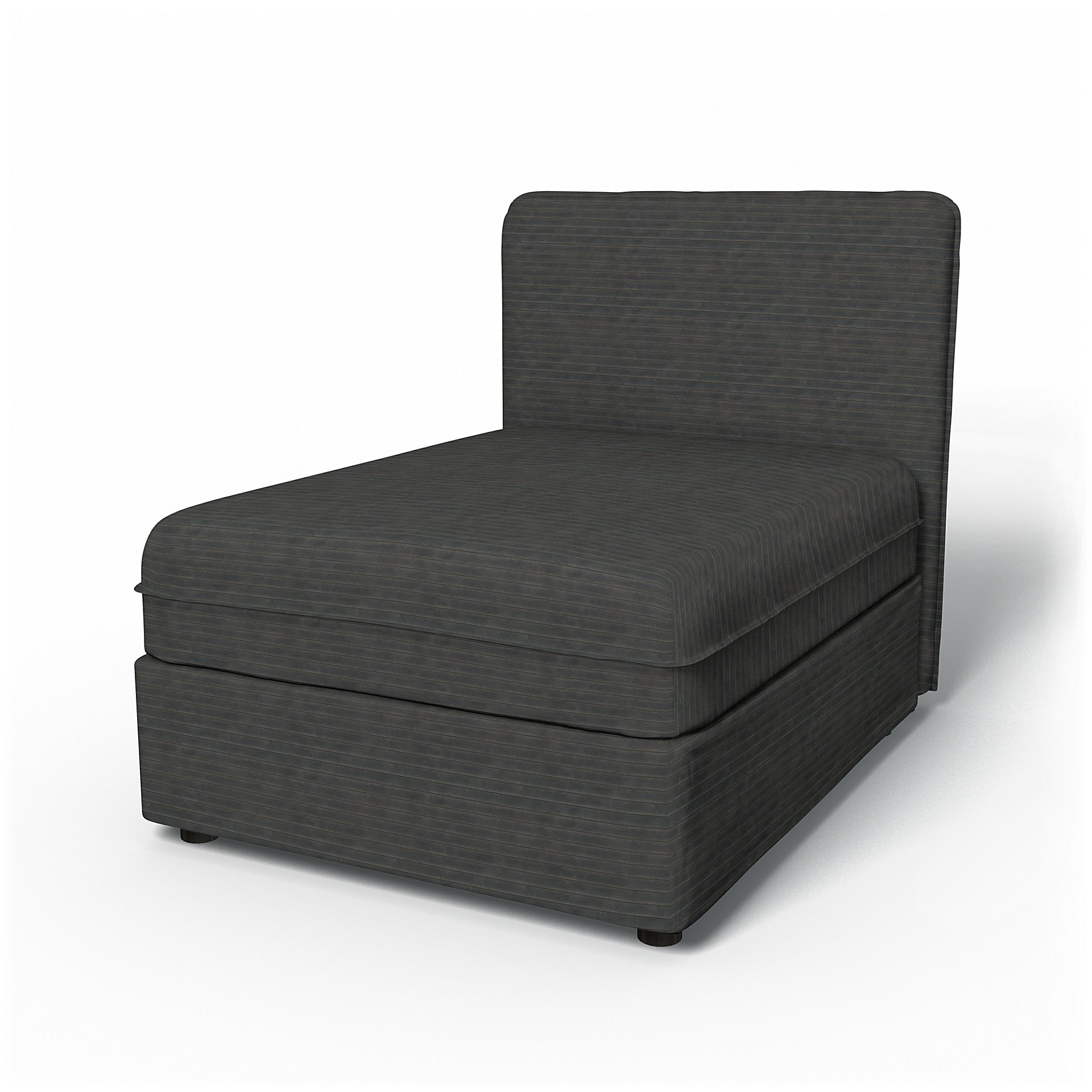 IKEA - Vallentuna Seat Module with Low Back Cover 80x100cm 32x39in, Licorice, Corduroy - Bemz