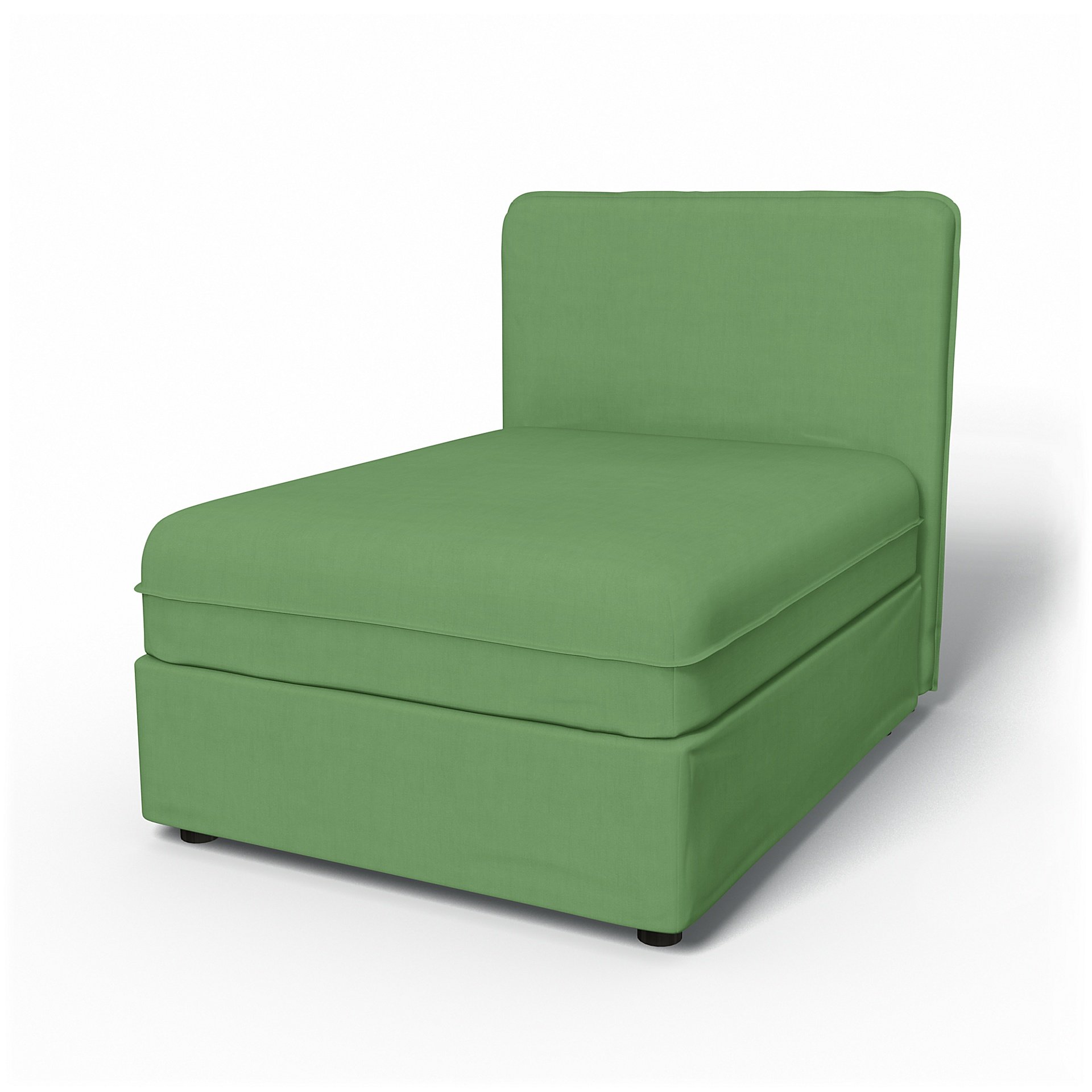 IKEA - Vallentuna Seat Module with Low Back Cover 80x100cm 32x39in, Apple Green, Linen - Bemz