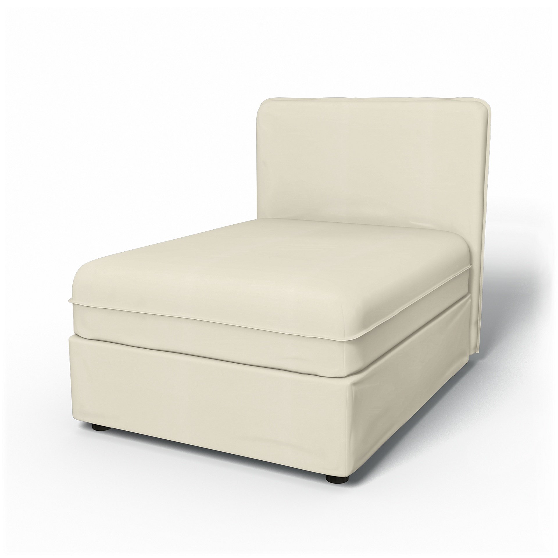 IKEA - Vallentuna Seat Module with Low Back Cover 80x100cm 32x39in, Tofu, Cotton - Bemz