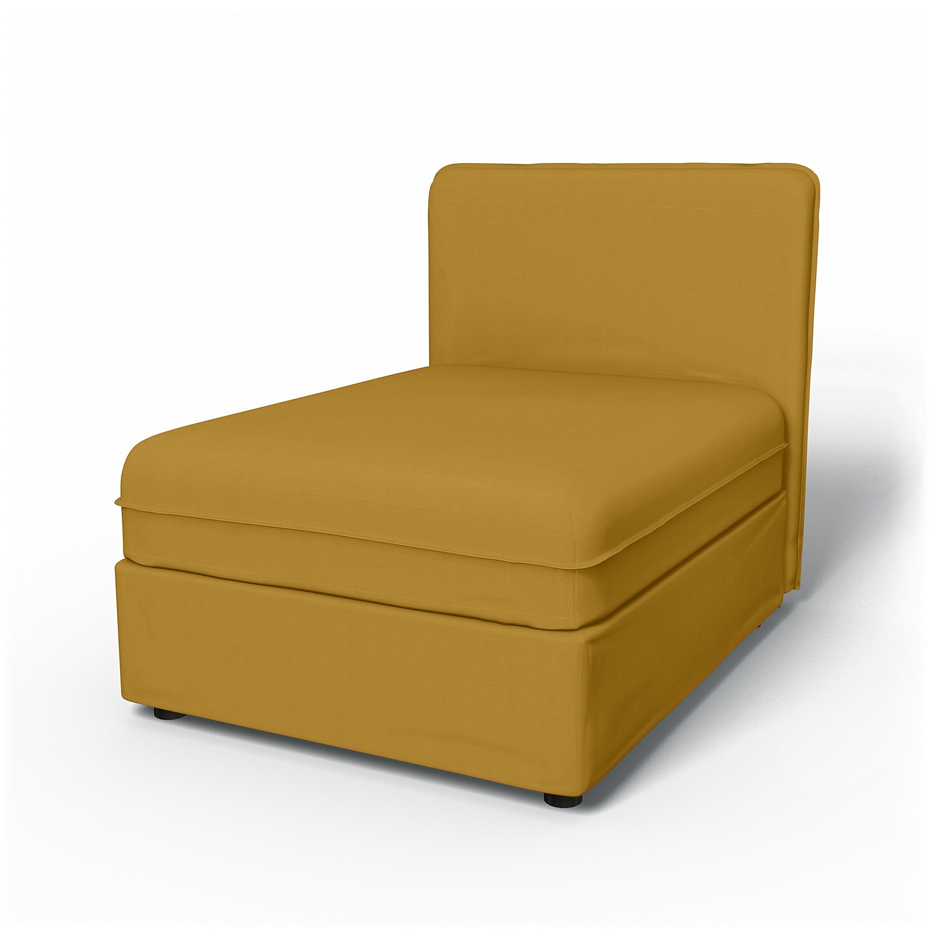 IKEA - Vallentuna Seat Module with Low Back Cover 80x100cm 32x39in, Honey Mustard, Cotton - Bemz