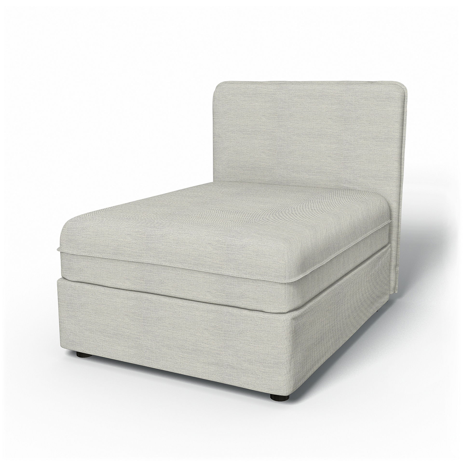 IKEA - Vallentuna Seat Module with Low Back Cover 80x100cm 32x39in, Silver Grey, Cotton - Bemz