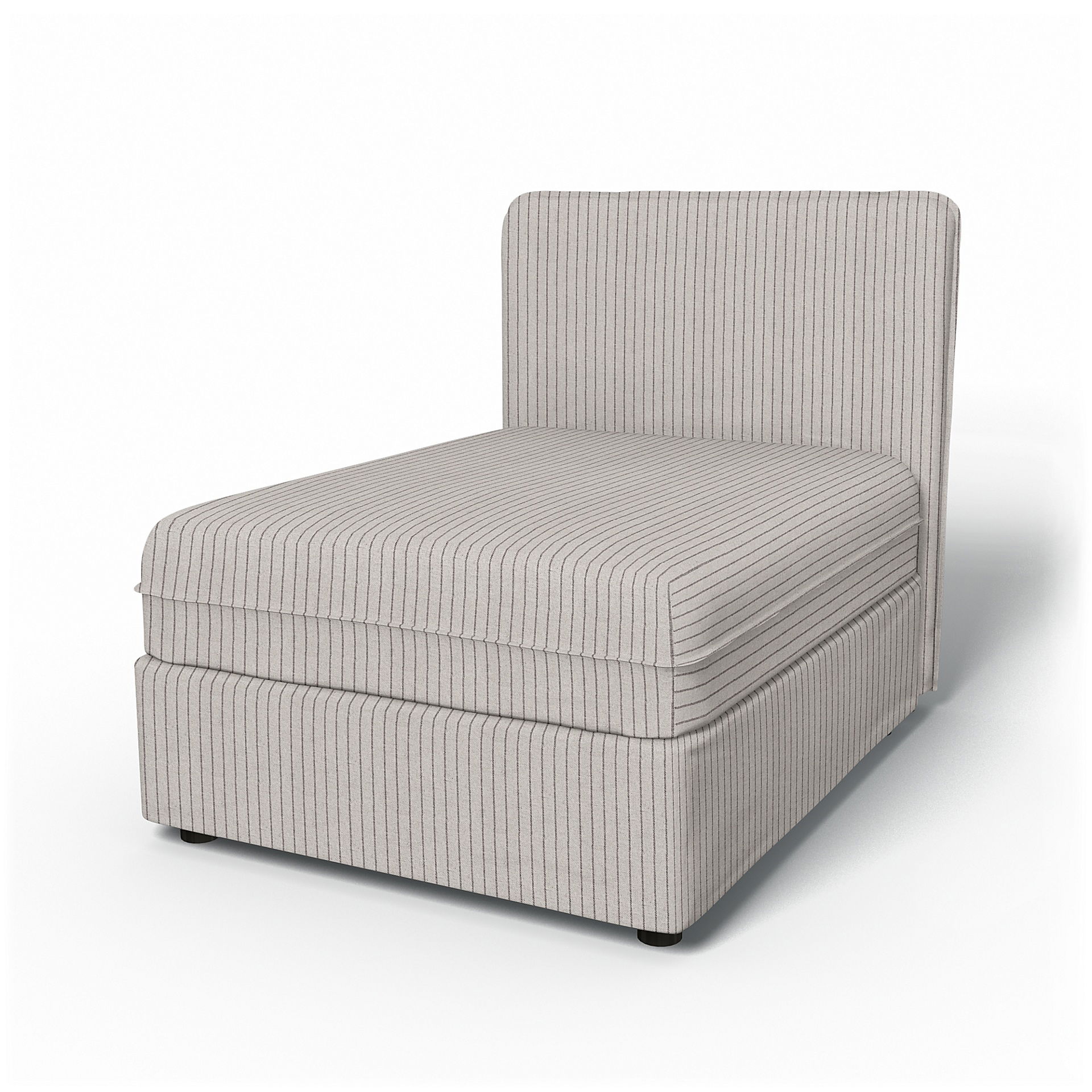 IKEA - Vallentuna Seat Module with Low Back Cover 80x100cm 32x39in, Silver Grey, Cotton - Bemz