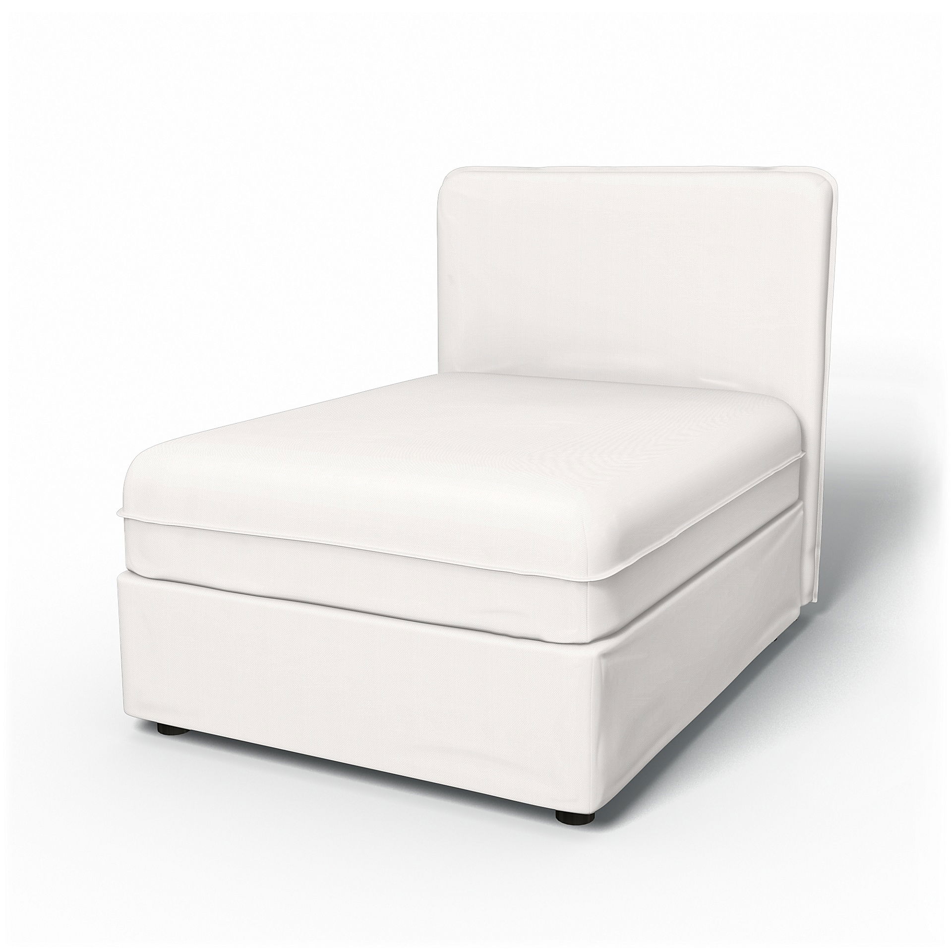 IKEA - Vallentuna Seat Module with Low Back Cover 80x100cm 32x39in, Soft White, Linen - Bemz