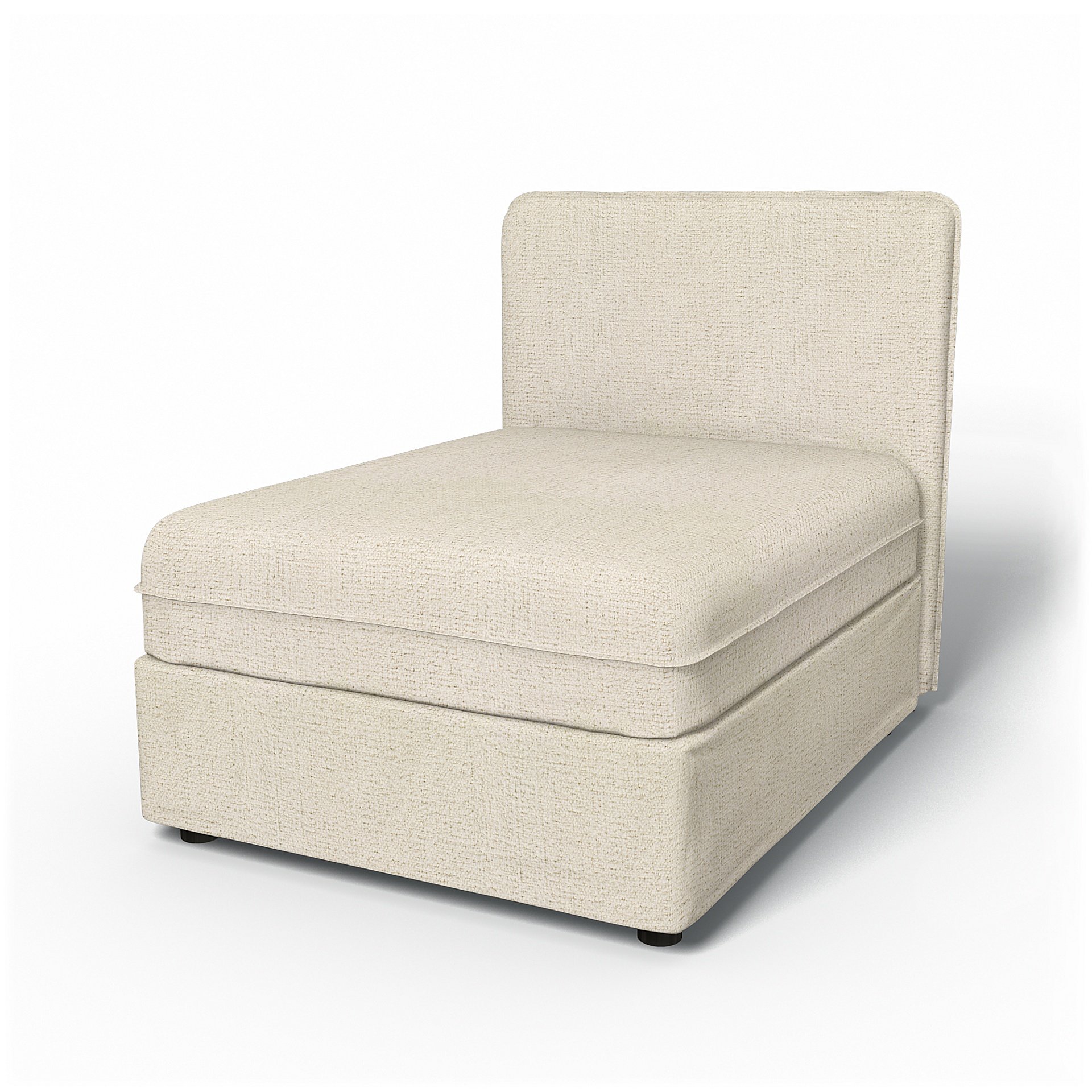 IKEA - Vallentuna Seat Module with Low Back Cover 80x100cm 32x39in, Ecru, Boucle & Texture - Bemz
