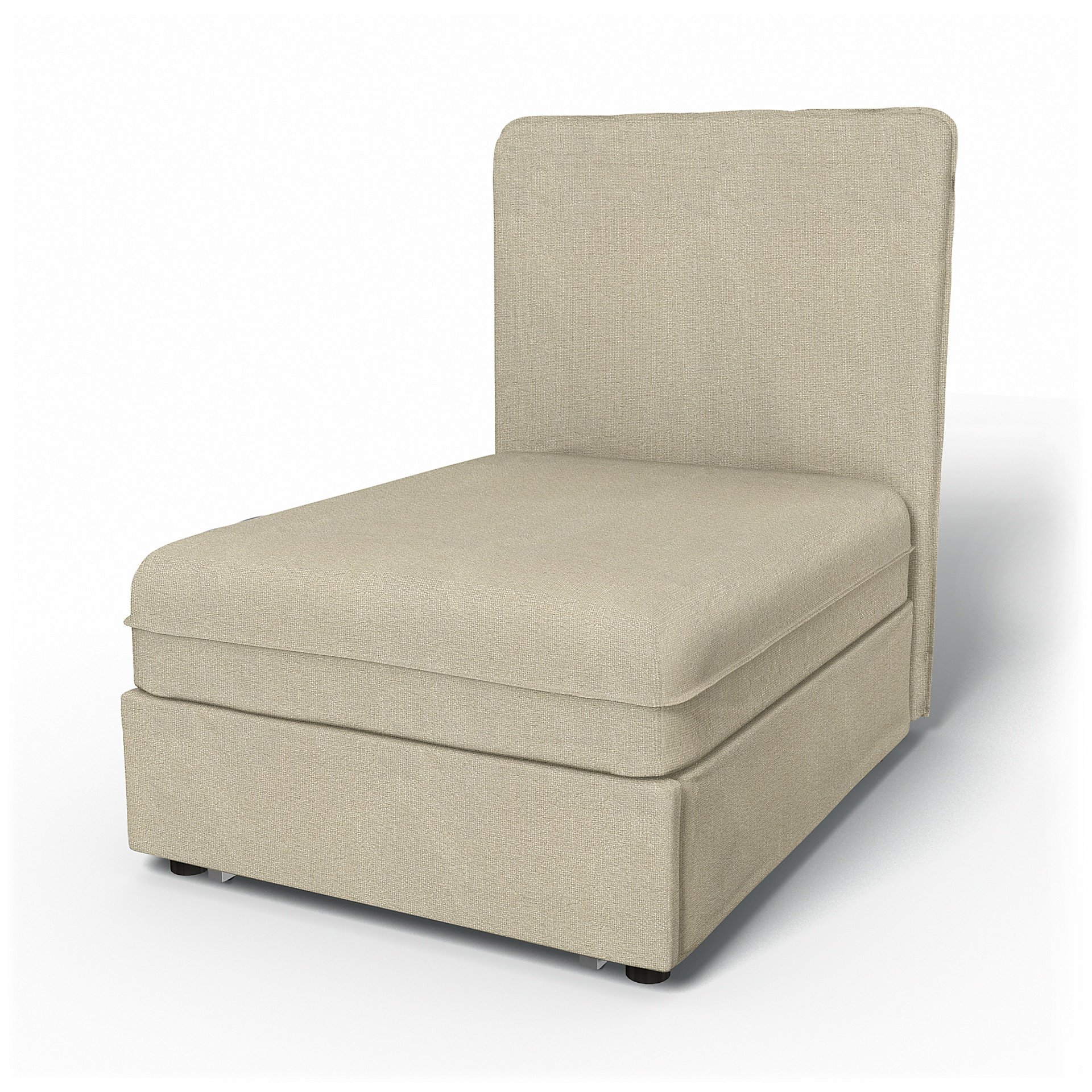 IKEA - Vallentuna Seat Module with High Back Sofa Bed Cover (80x100x46cm), Cream, Boucle & Texture -