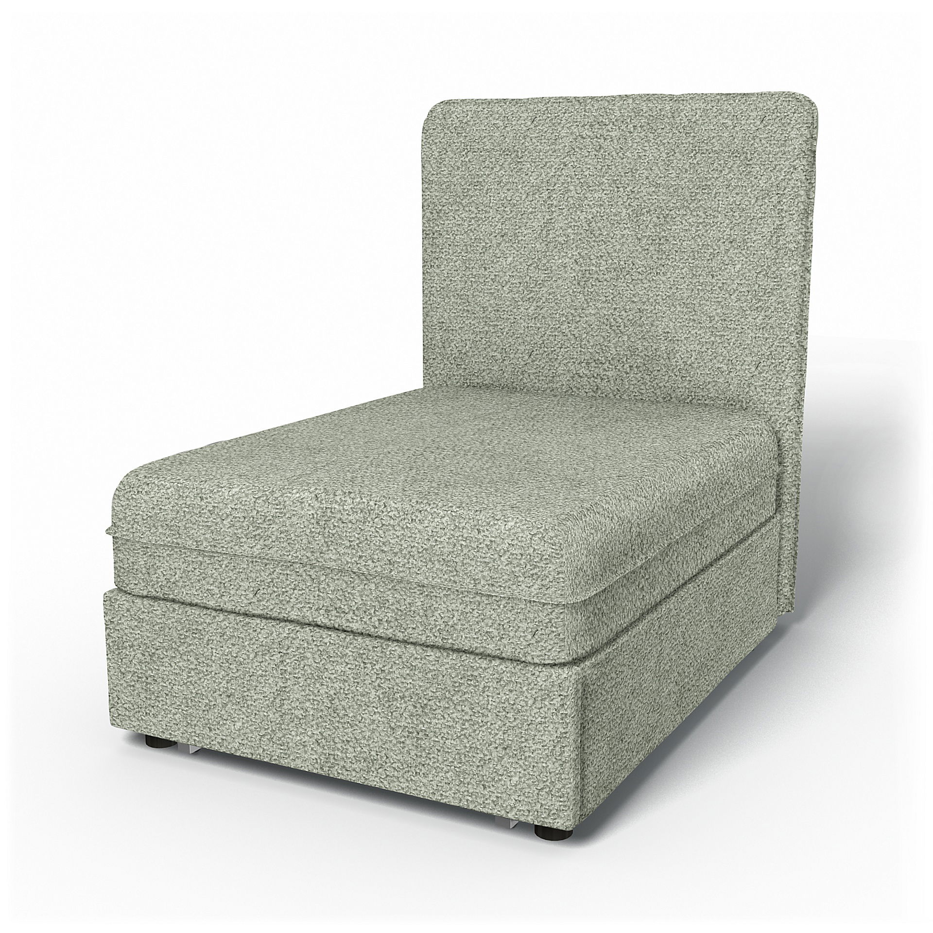 IKEA - Vallentuna Seat Module with High Back Sofa Bed Cover (80x100x46cm), Pistachio, Bouclé & Texture - Bemz