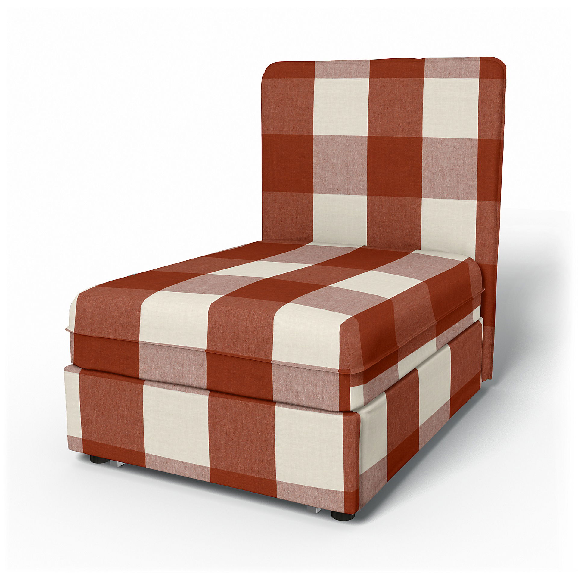 IKEA - Vallentuna Seat Module with High Back Sofa Bed Cover (80x100x46cm), Terracotta, Linen - Bemz